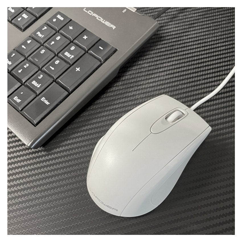 Raton Lc-Power Optical M710w Usb Blanco