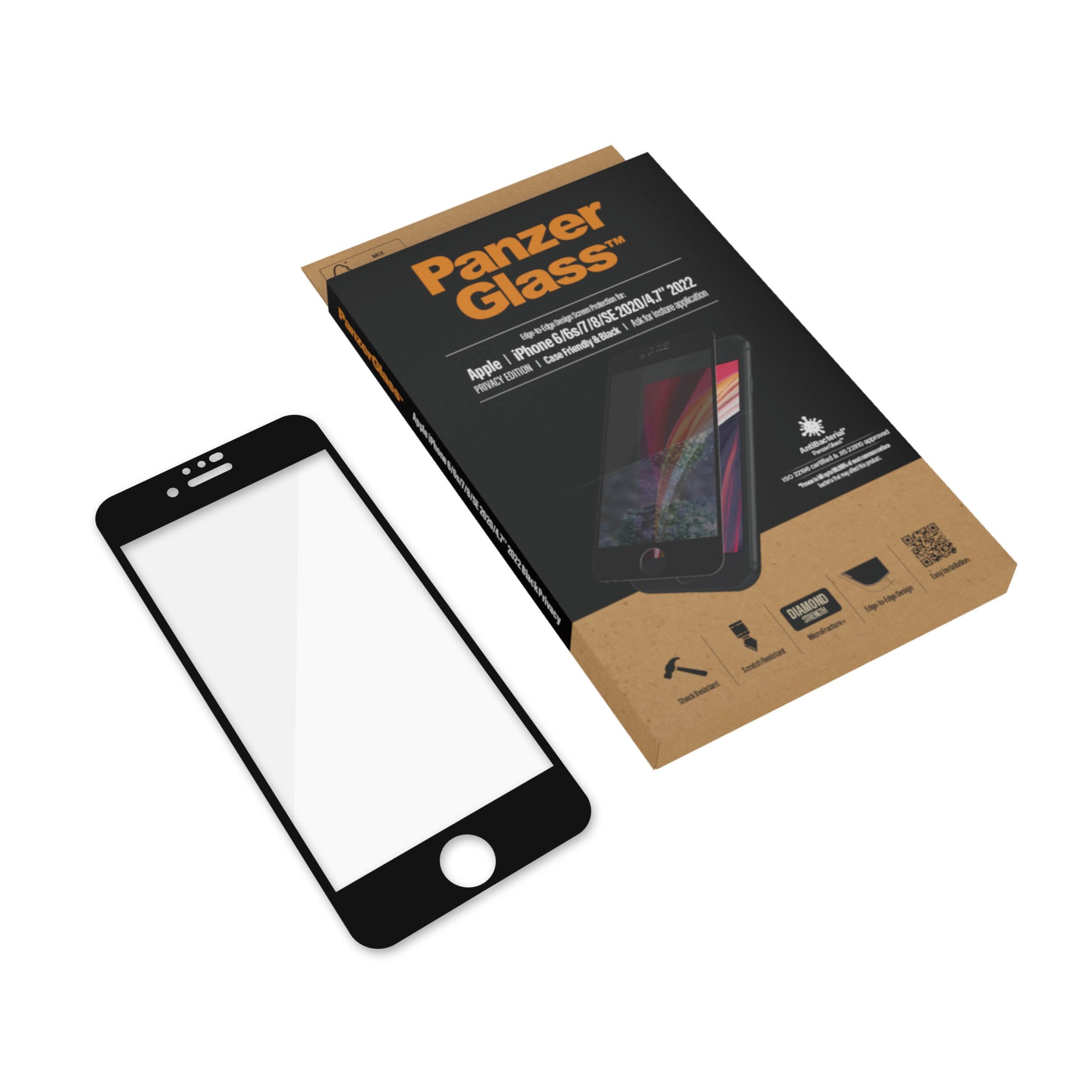 EAN 5711724026799 - PanzerGlass ® Screen Protector iPhone 8 | 7 | 6s | 6 | SE (2020/2022) | Edge-to-Edge Protector de pantall imagen 5