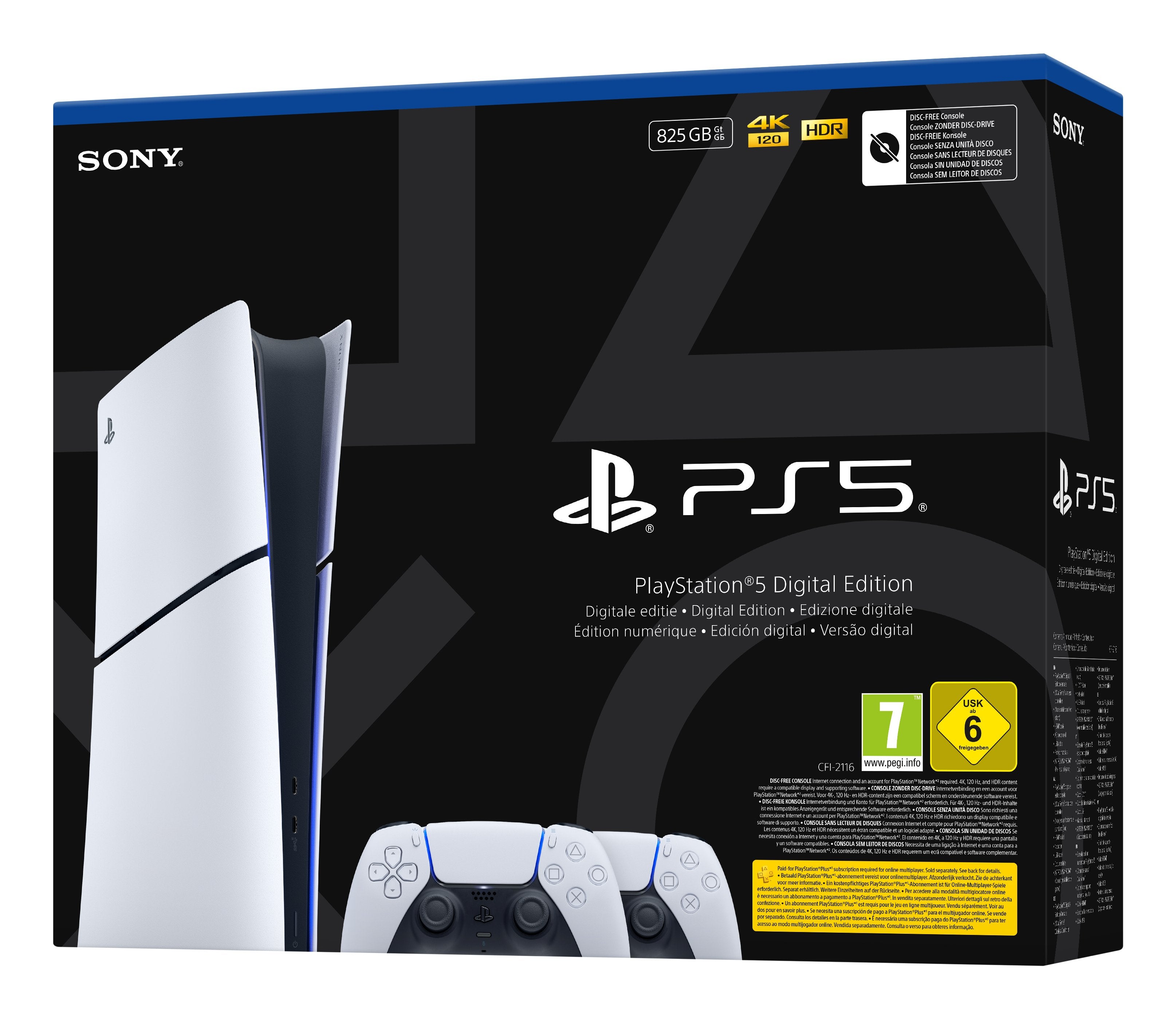 EAN 0711719022633 - Sony Playstation 5 Slim Digital 825 GB Wifi Negro, Blanco imagen 2