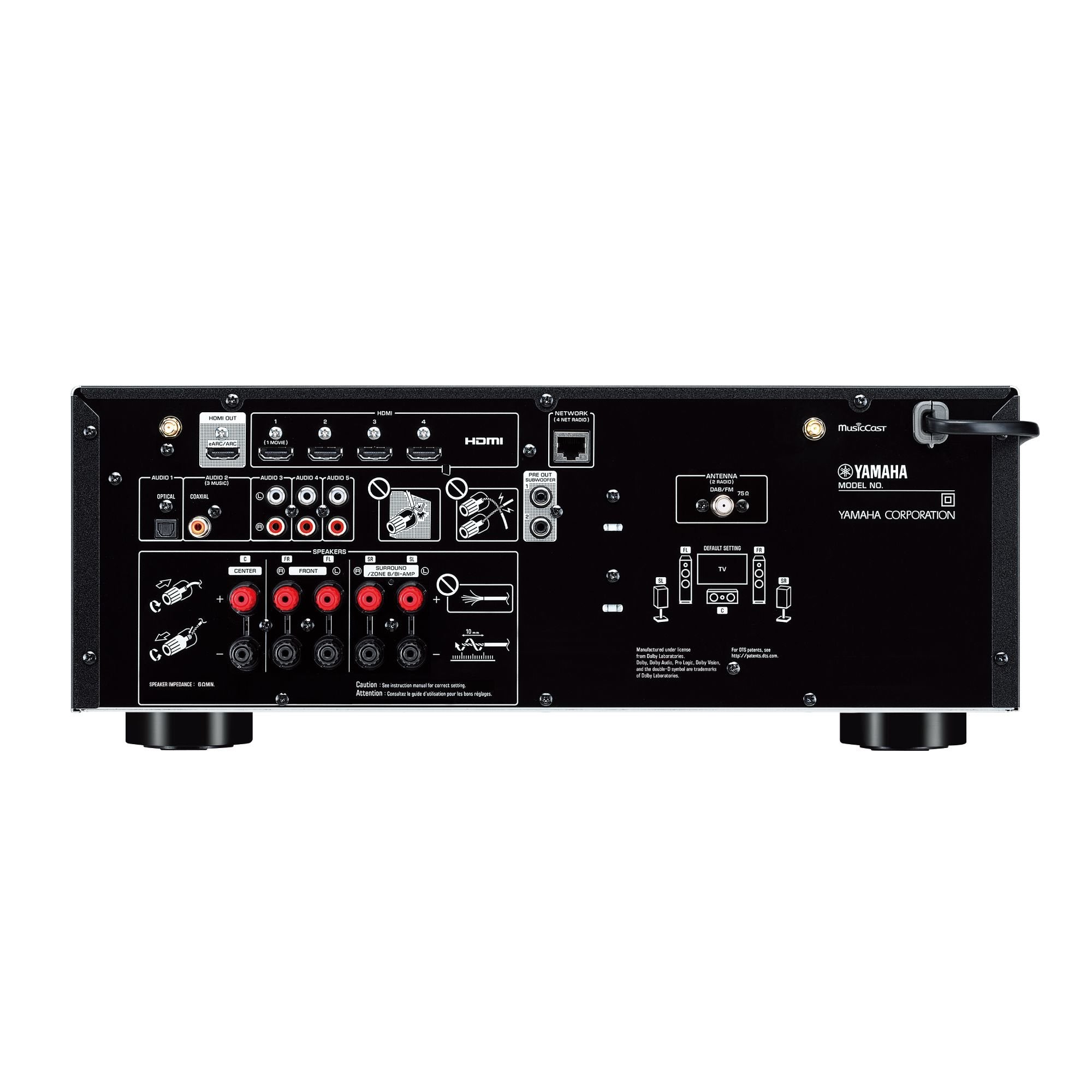 Yamaha Rx-V4a 5.2 Canales Envolvente 3d Negro