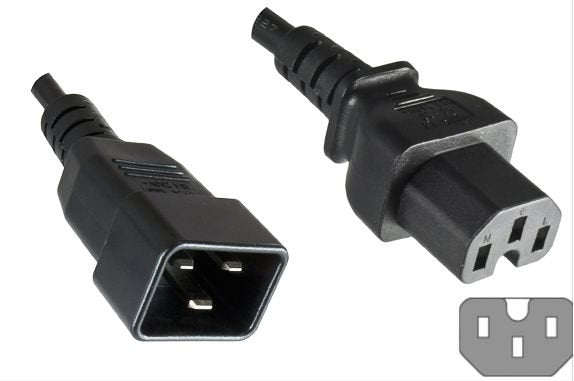 Microconnect Pe152018 Cable De Transmisión Negro 1,8 M C20 Acoplador C15 Acoplador