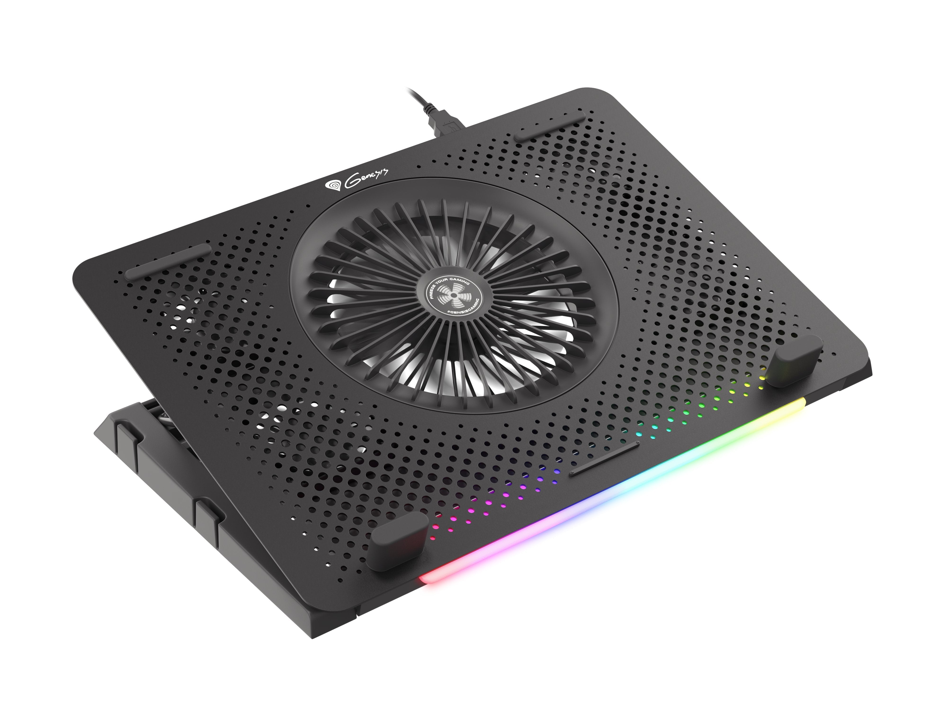 Base Refrigeradora Genesis Oxid 450 Rgb Para Portatil Hasta 15.6"