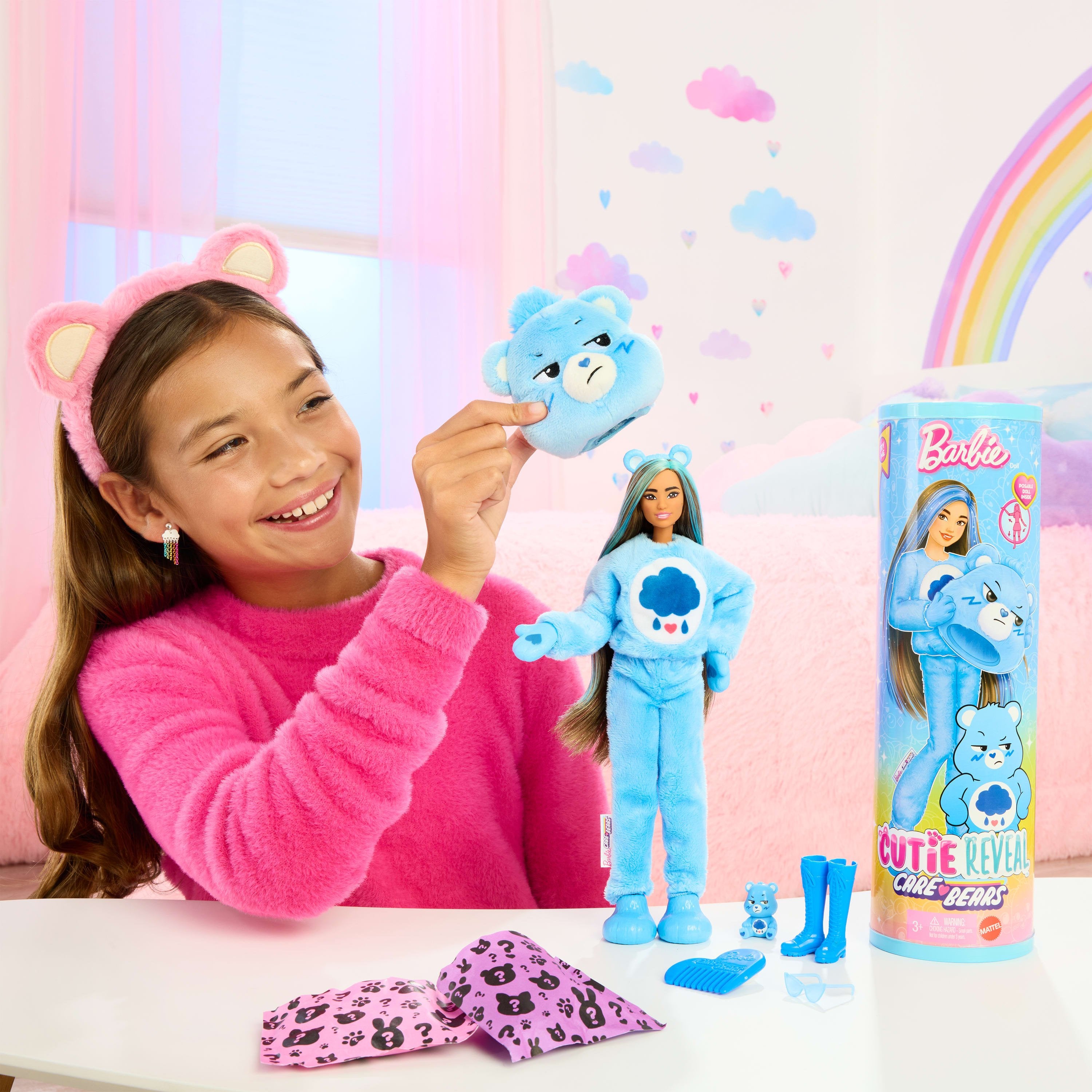 Muñeca Mattel Barbie Cutie Reveal Care Bears Series - Oso Gruñidor Jcn96