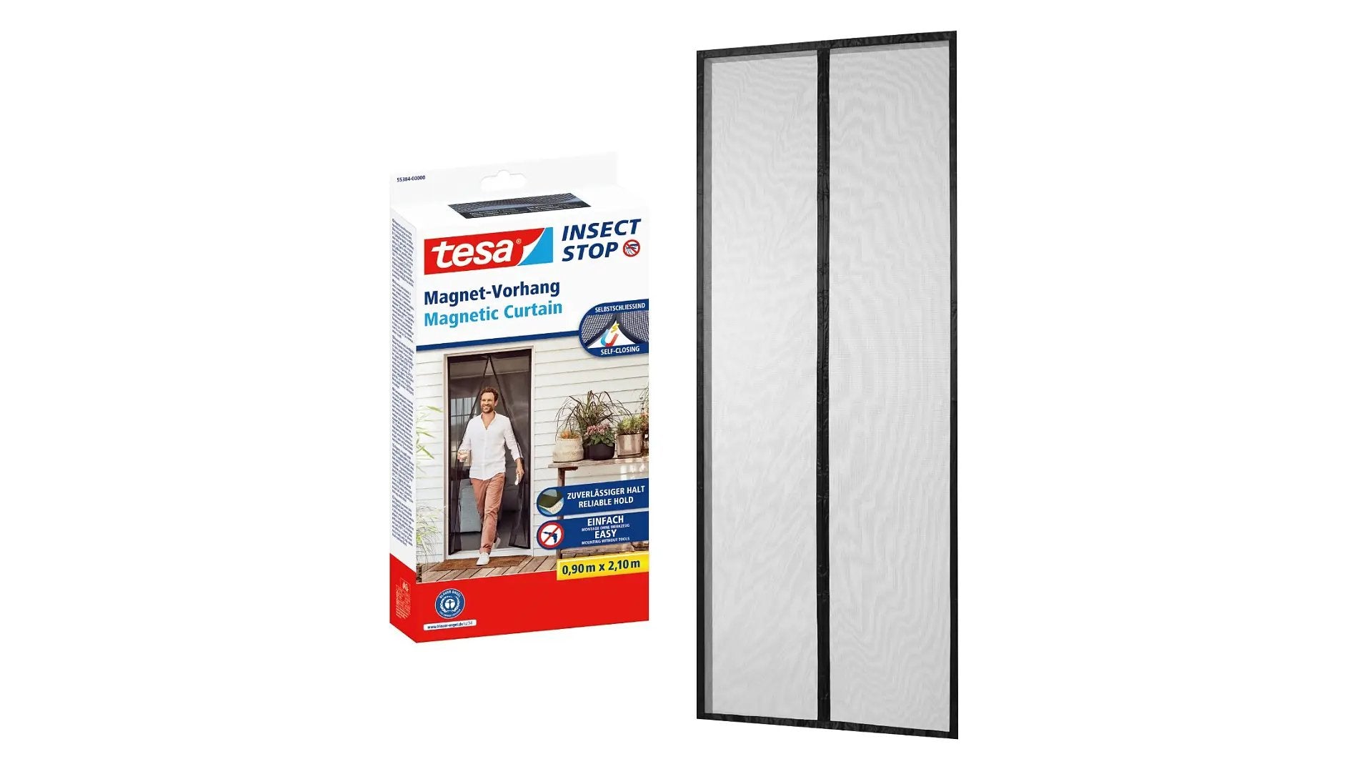 Tesa 55384-00000-00 Red Anti Mosquitos Puerta Antracita 2,1m X 0,9m