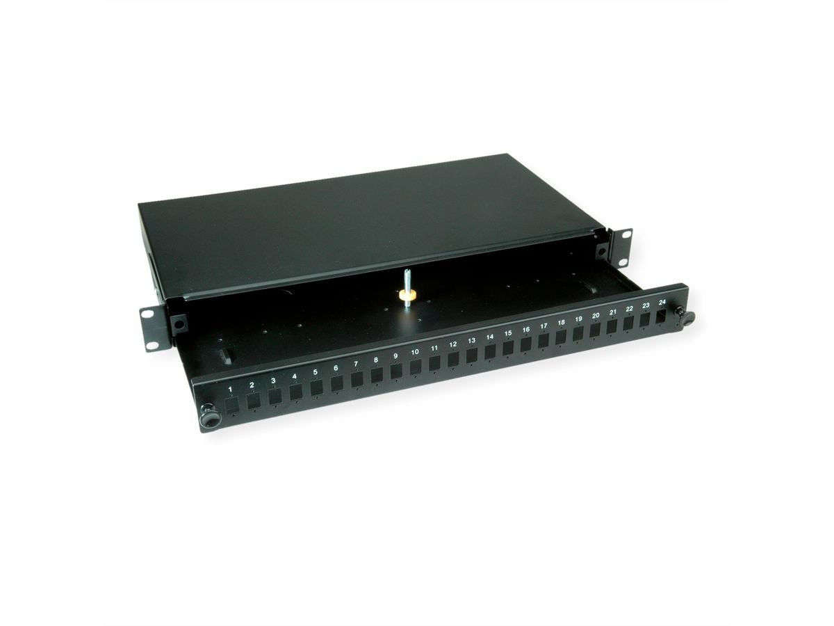 Value 19-Zoll-Spleibox Leer 1 He, Ausziehbar, 24x Sc Sx Lc Dx