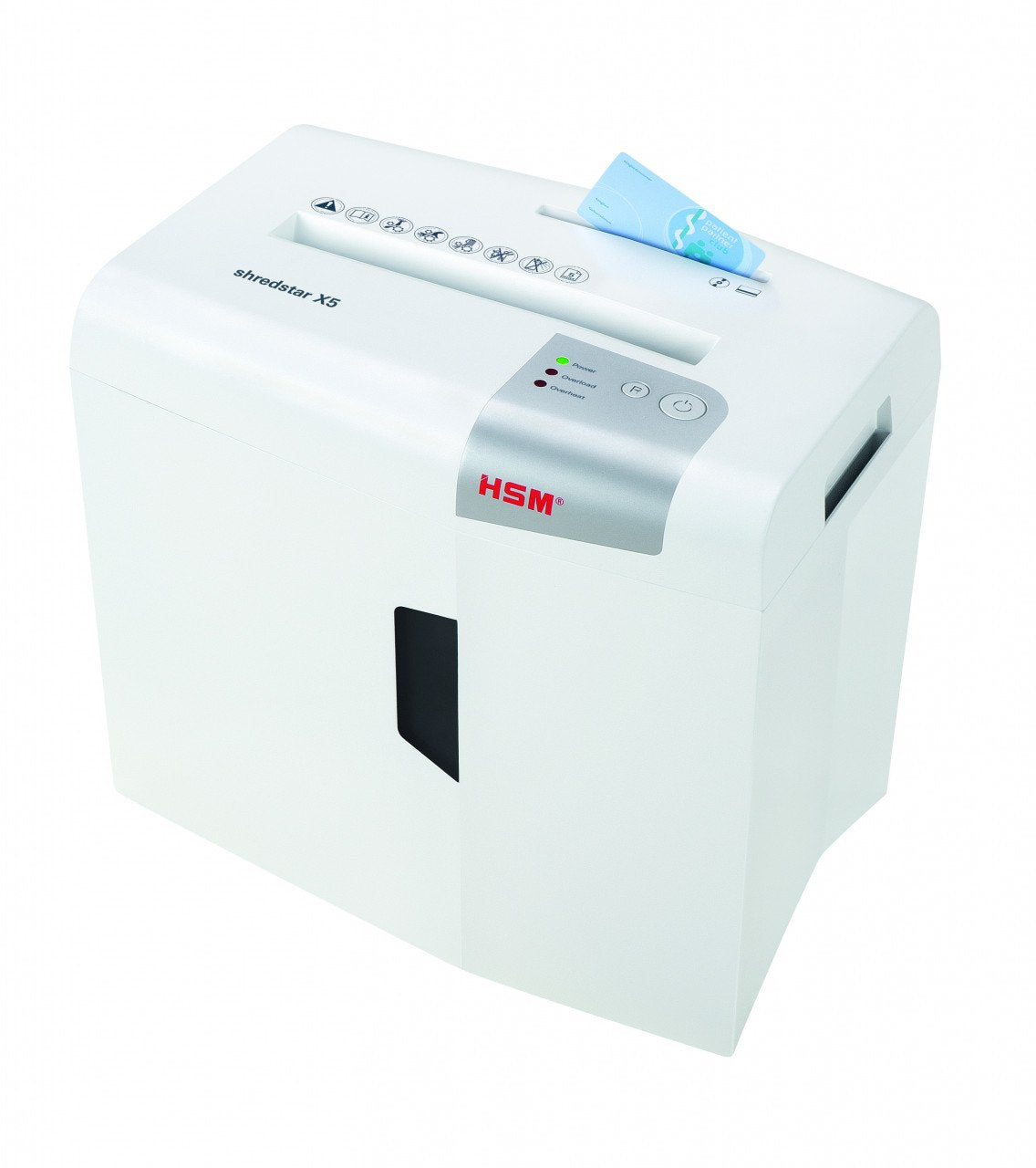 EAN 4026631057721 - HSM X5 triturador de papel Corte en partículas 58 dB 22 cm Plata, Blanco imagen 4