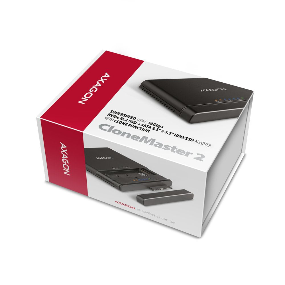 EAN 8595247907332 - Axagon ADSA-CC USB-C 10Gbps - NVMe M.2 SSD & SATA 2.5/3.5 SSD/HDD CLONE MASTER 2 - Digital/Daten - NVMe U imagen 10