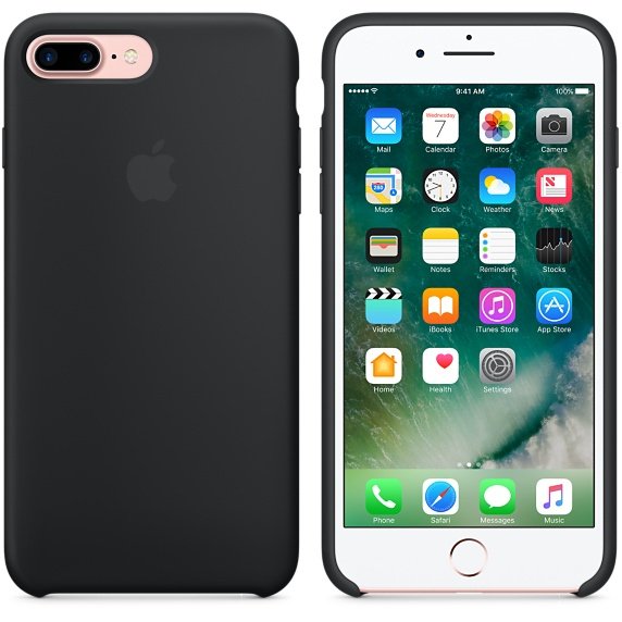 Appleâ Funda Iphone 7 Plus Silicona Negro Mmqr2zm/A
