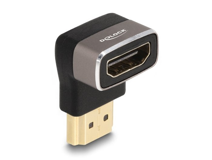 Delock 60083 Adaptador Hdmi Macho A Hembra 90° Acodado Hacia Arriba 8k 60 Hz Gris Metal