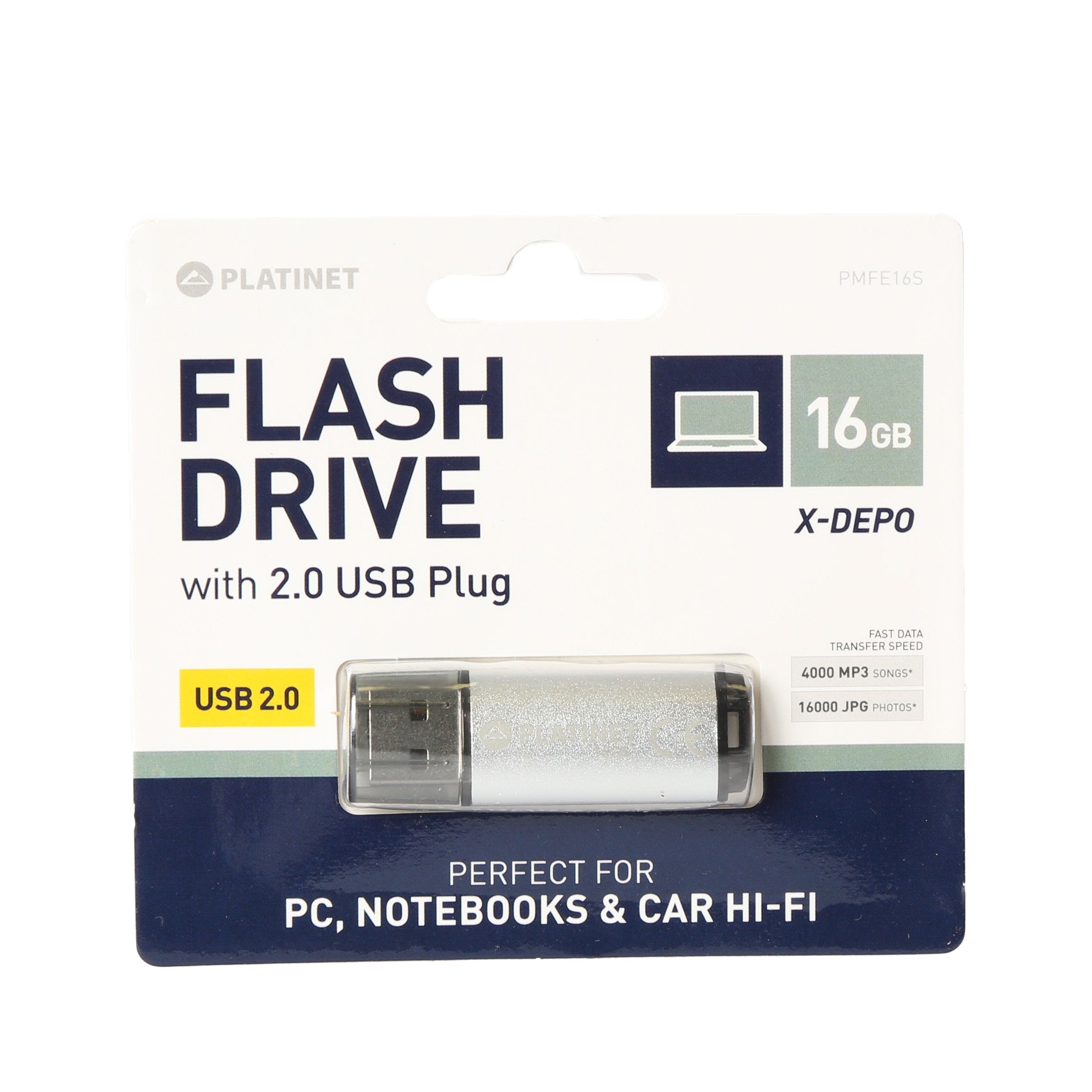 EAN 5907595421751 - Platinet PMFE16S unidad flash USB 16 GB USB tipo A 2.0 Plata imagen 2