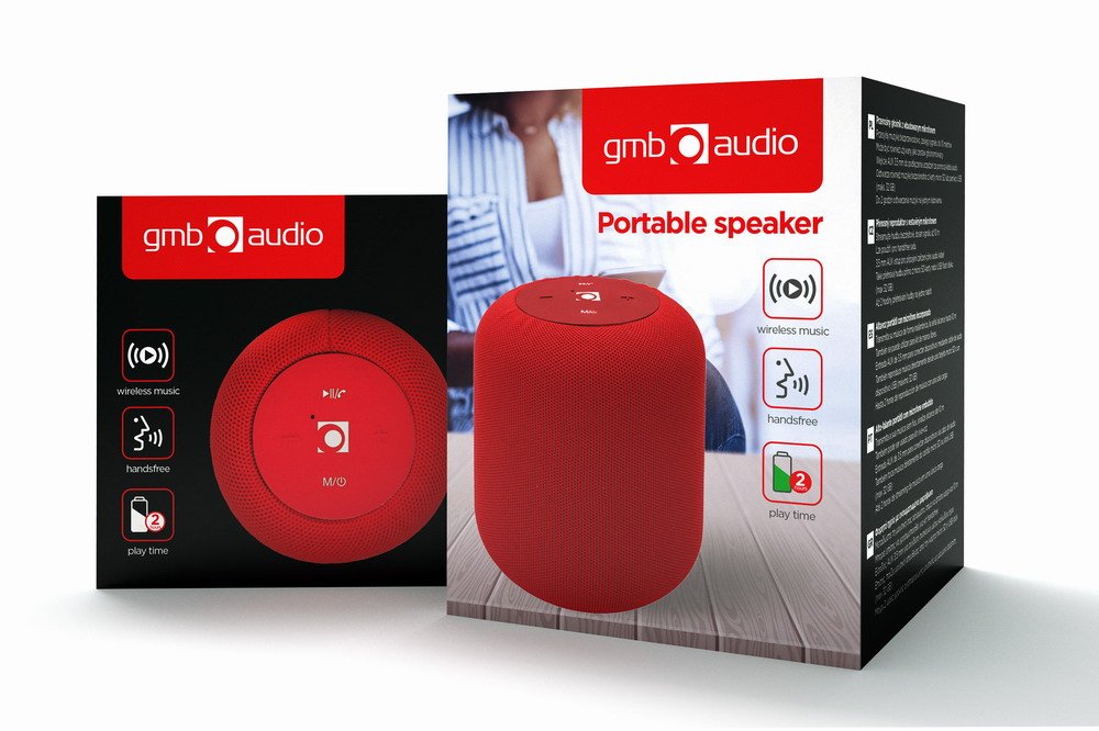 EAN 8716309112017 - Gembird SPK-BT-15-R altavoz portátil o de fiesta Altavoz monofónico portátil Rojo 5 W imagen 2