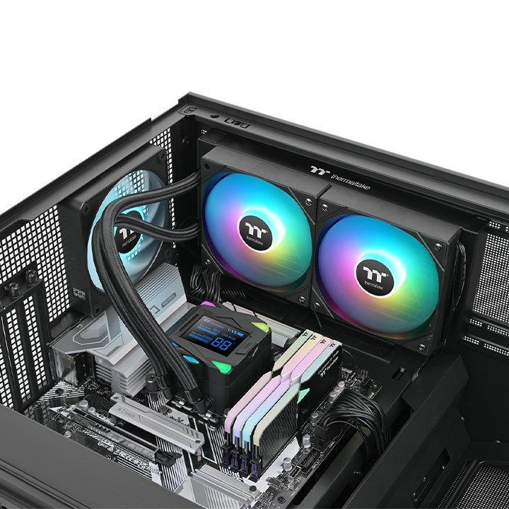 EAN 4711658540270 - Thermaltake LA240-S ARGB Placa base Kit de refrigeración líquida 12 cm Negro 1 pieza(s) imagen 5