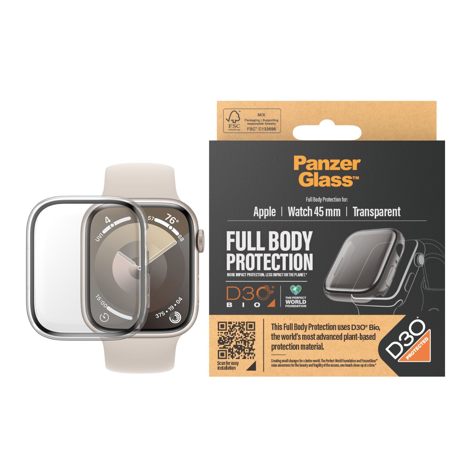 EAN 5711724036873 - PanzerGlass ® Full Body Transparent w. D3O® Apple Watch Series 9 | 45mm Protector de pantalla 1 pieza(s) imagen 2