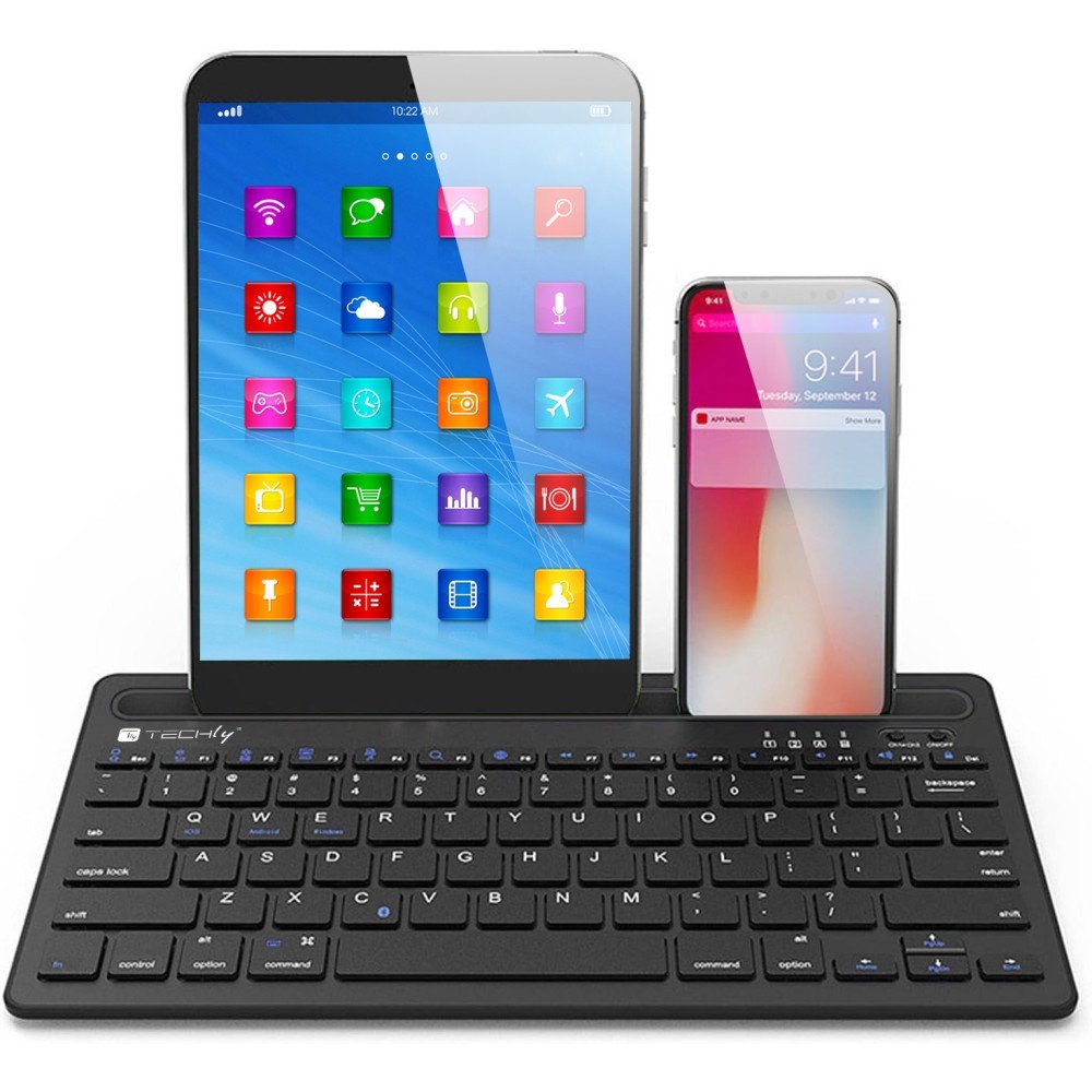 EAN 8059018367898 - Techly ICTBK102U teclado Universal Bluetooth QWERTY Inglés Negro imagen 2