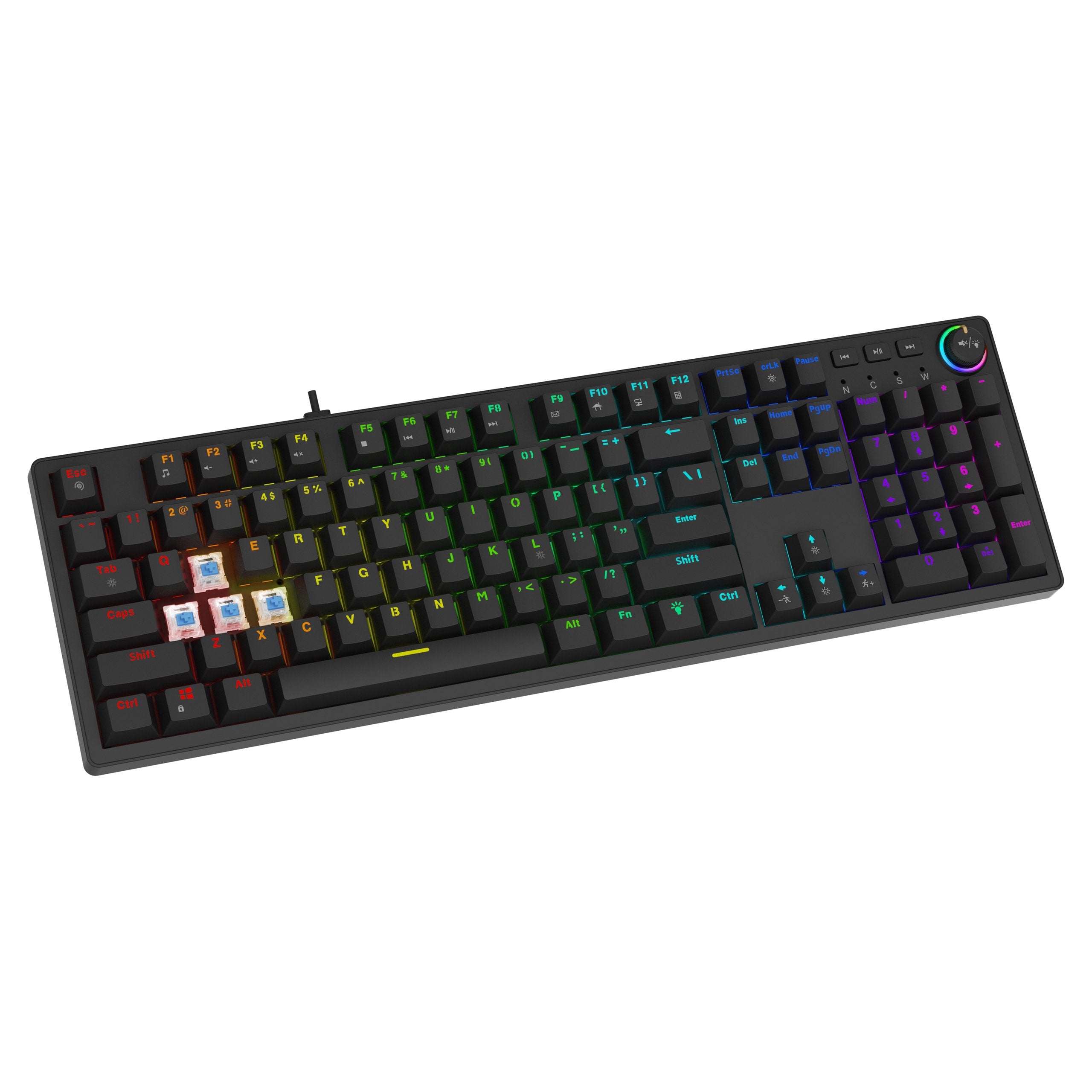 EAN 5901986049517 - Savio STYX Outemu Blue, Hot Swap, RGB teclado Juego USB QWERTY Internacional de EE.UU. Negro imagen 6