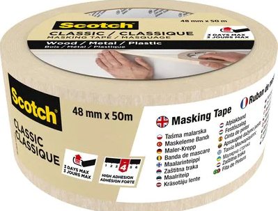 Scotch Classic Cinta De Pintor Para Enmascarar 48mm X 50m - 70% Pefc - Beige