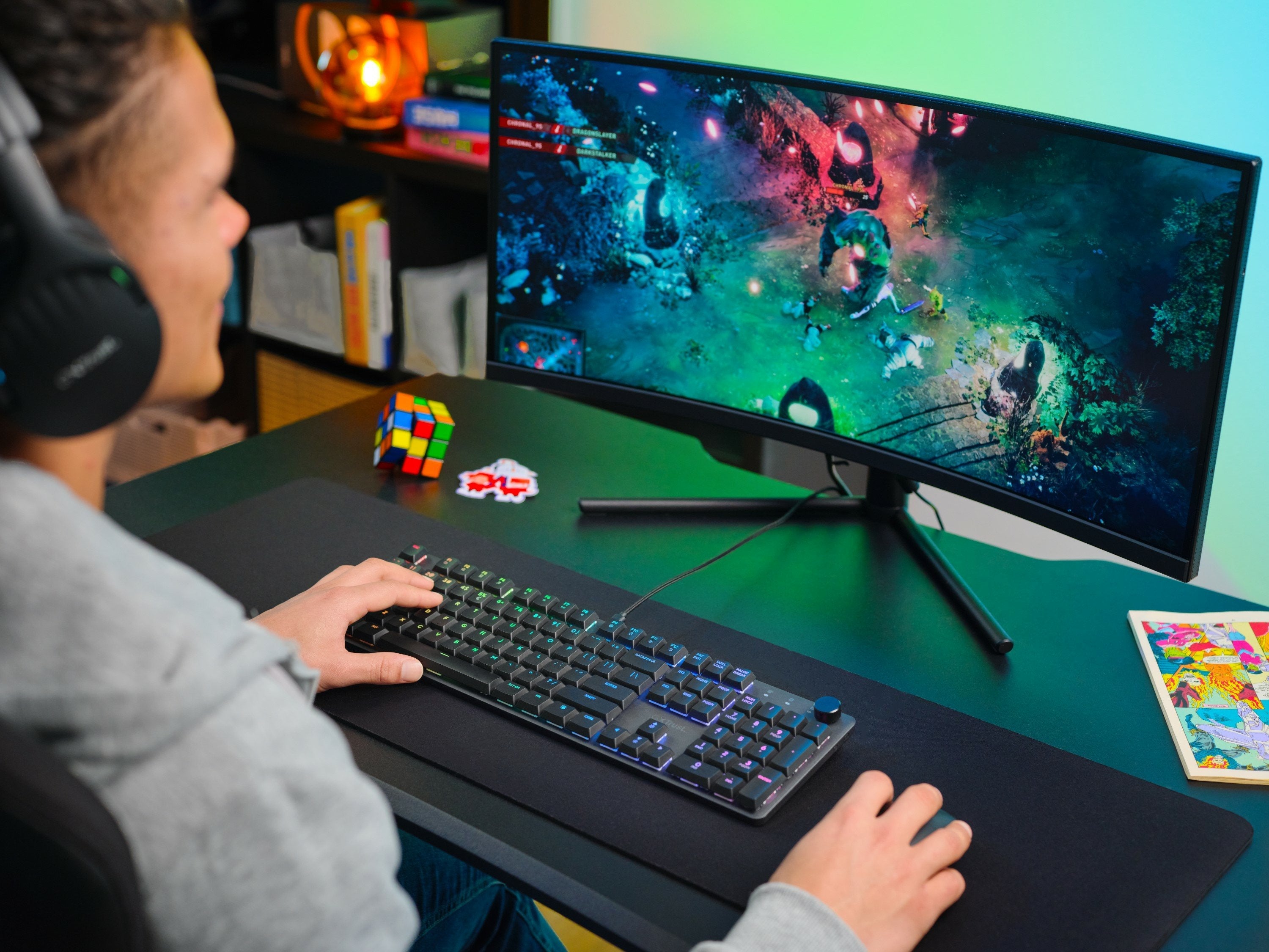 Trust Gxt 866 Torix Teclado Juego Usb Qwerty Internacional De Ee.Uu. Negro