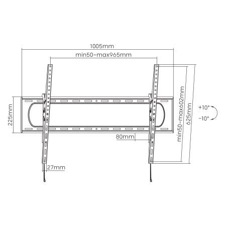 EAN 0766623461931 - Manhattan 461931 soporte para TV 3,05 m (120") Negro imagen 4