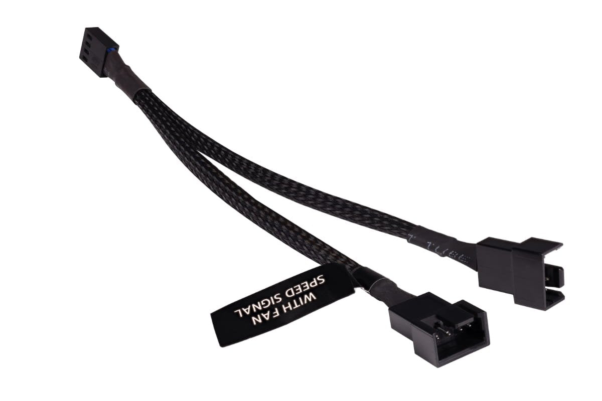 Alphacool Y-Splitter 4-Pin Auf 2x 4-Pin Pwm 15cm - Negro