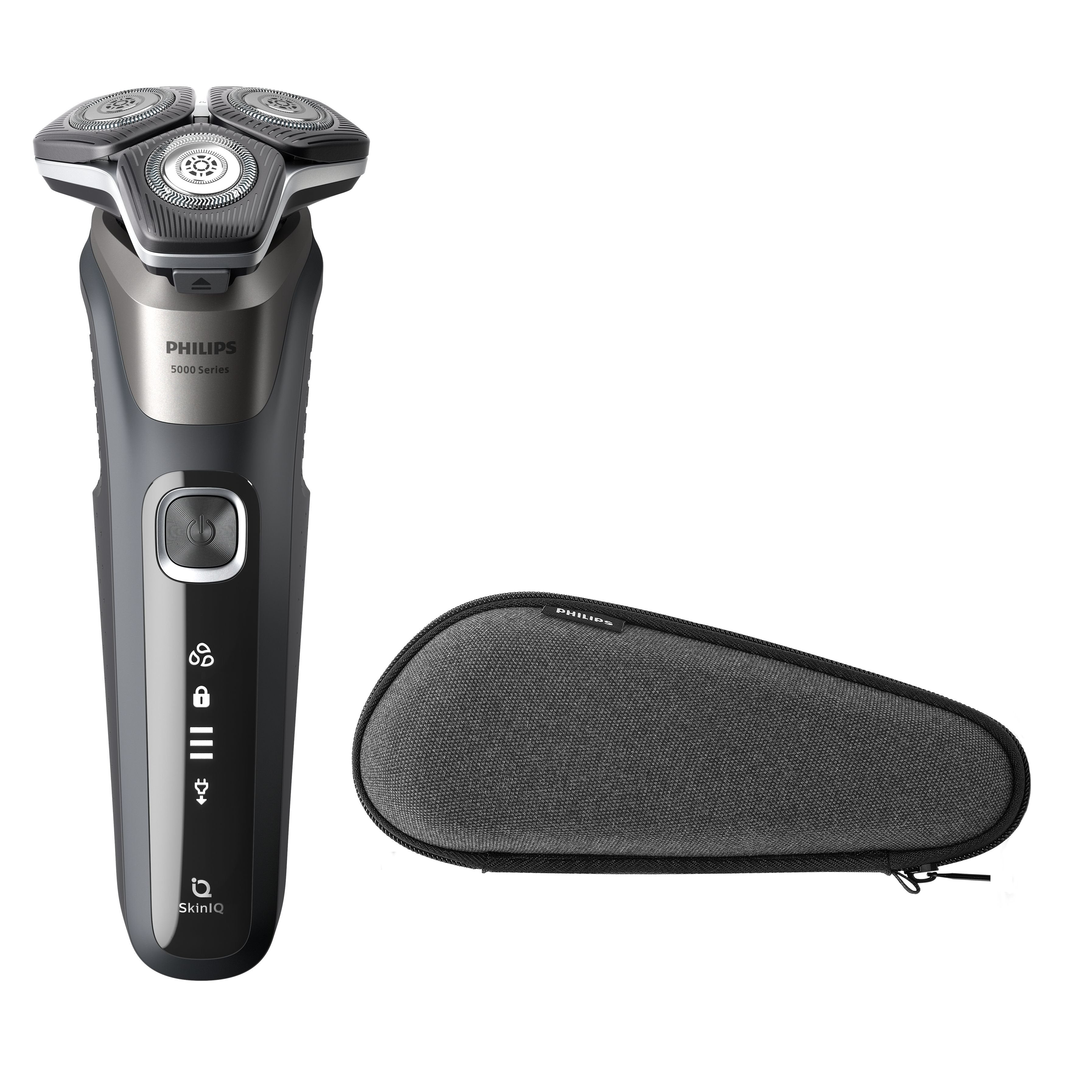 EAN 8720689008471 - Philips SHAVER Series 5000 S5887/30 afeitadora Máquina de afeitar de rotación Recortadora Negro, Gris imagen 1