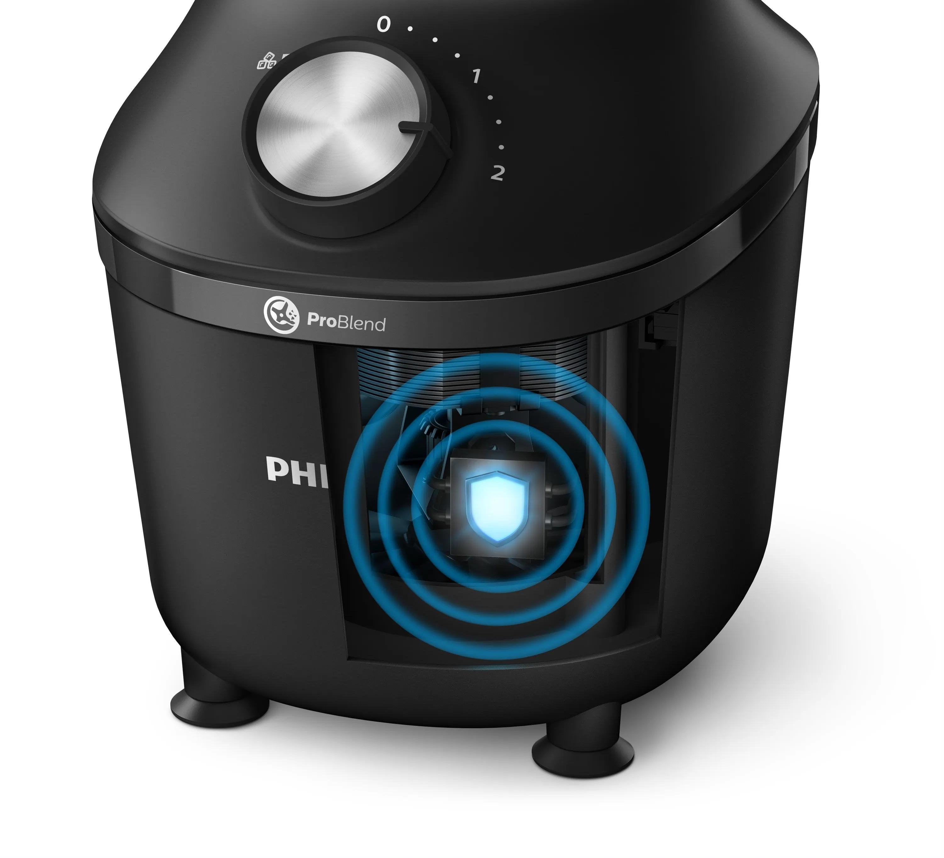 EAN 8720389001987 - Philips 3000 series HR2191/01 licuadora 2 L Batidora de vaso 600 W Negro, Transparente imagen 3