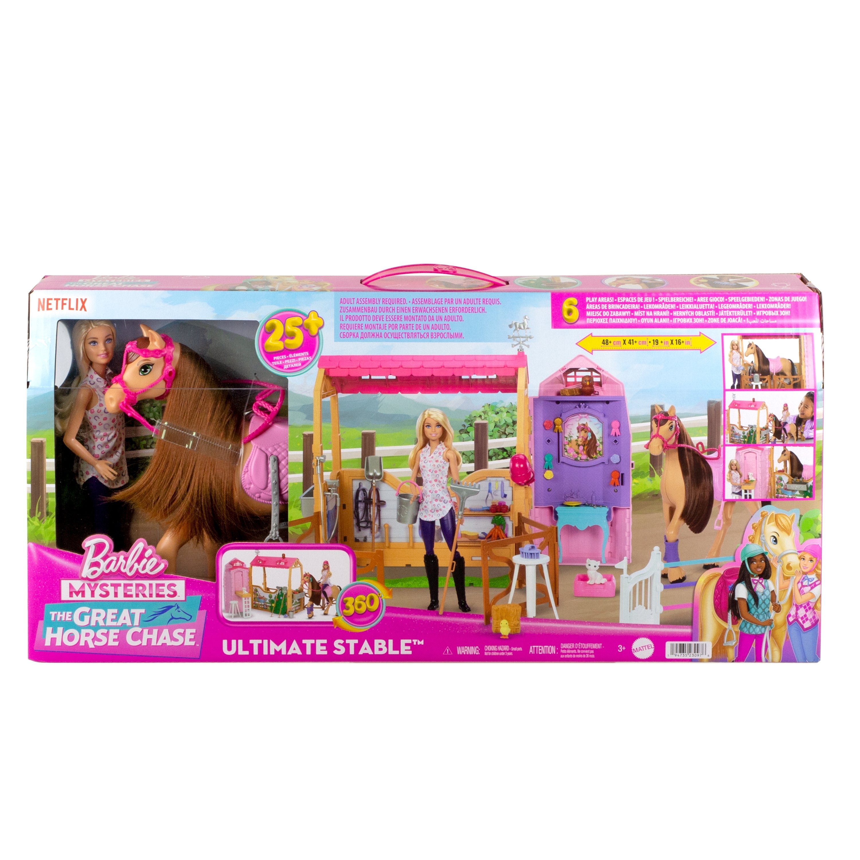 Mattel Barbie Mysteries: La Gran Caza Del Caballo - Ultimate Horse Play Building