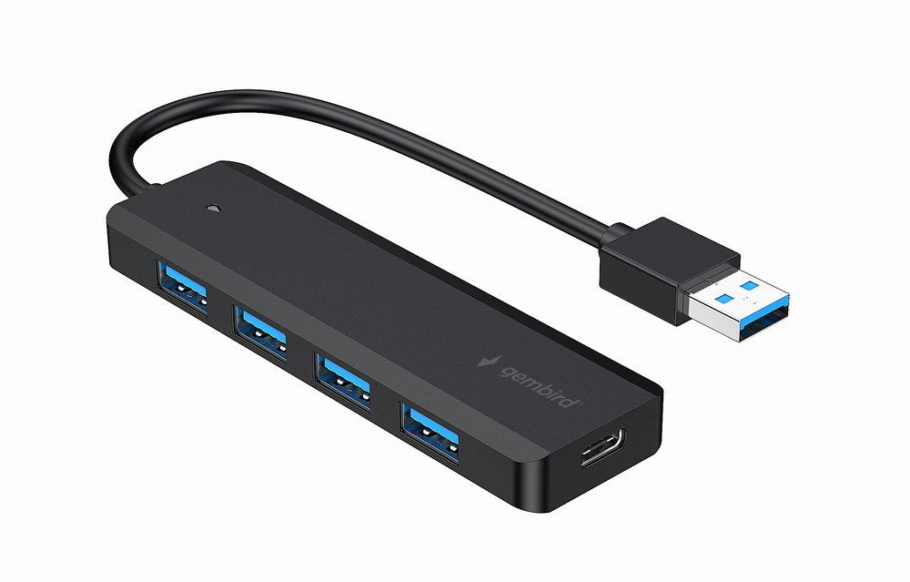 Gembird Hub 4 Puertos Usb 3.1 Gen 1 Negro Uhb-U3p4p-02
