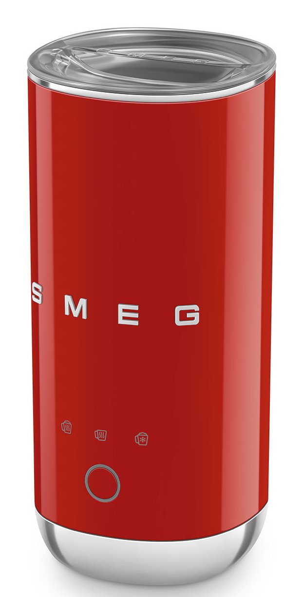 Smeg Milchaufschäumer Mff02rdeu, 3 Funktionen, Antihaft, 500w, Rojo