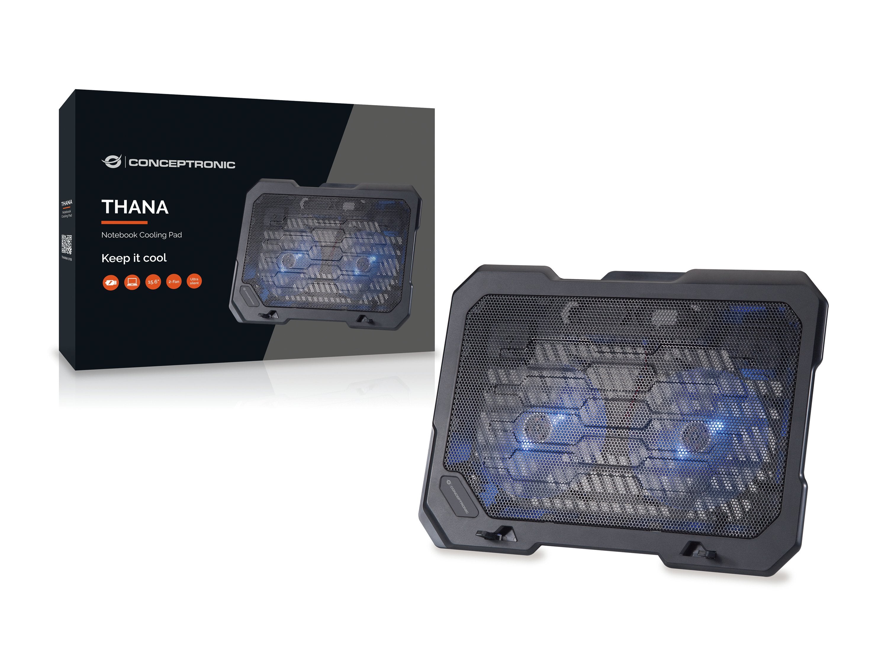 EAN 4015867205853 - Conceptronic THANA01B almohadilla fría 39,6 cm (15.6") Negro imagen 2