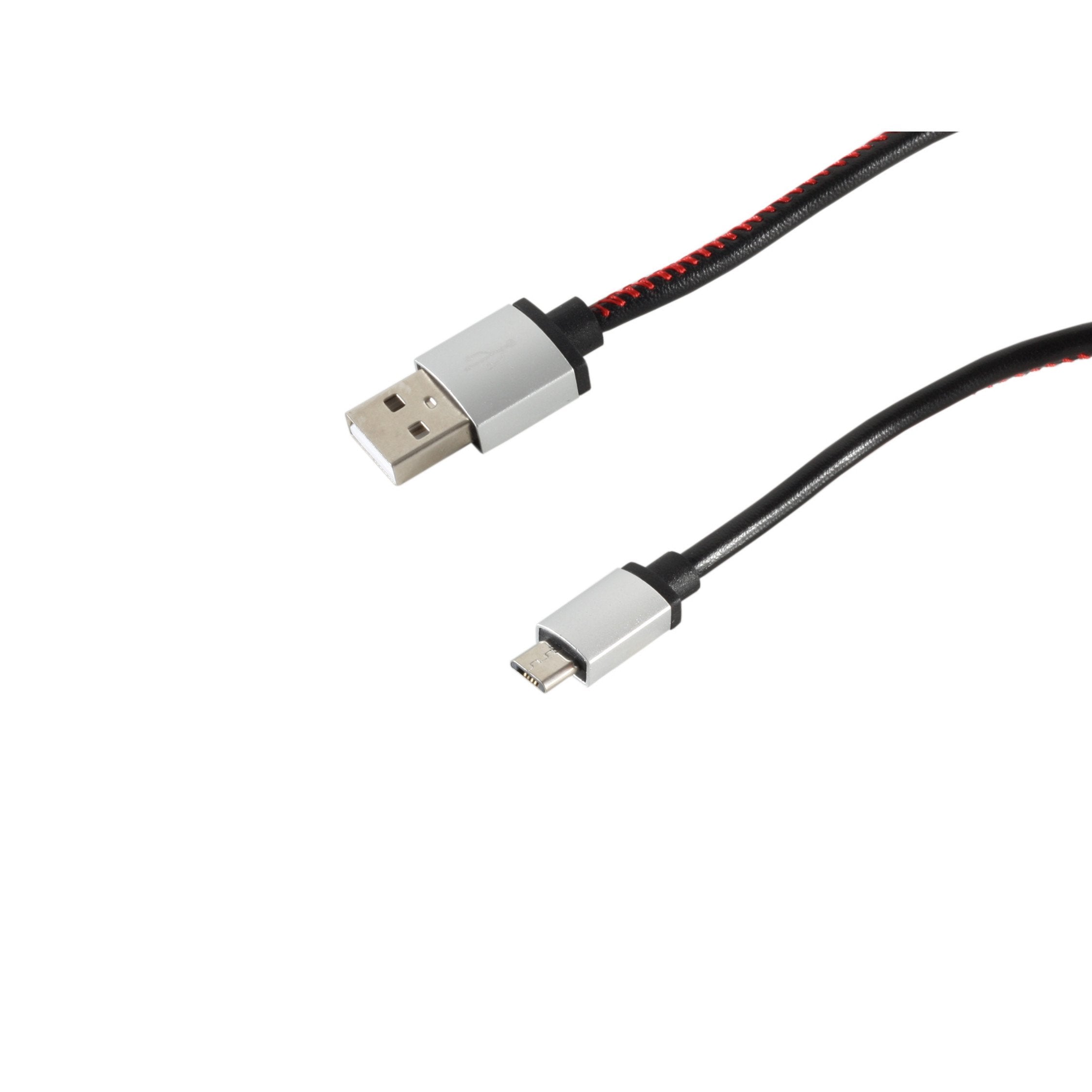Usb Ladecable Usb-A-Mecker > Usb Micro B Mecker Leder Negro 2,0m