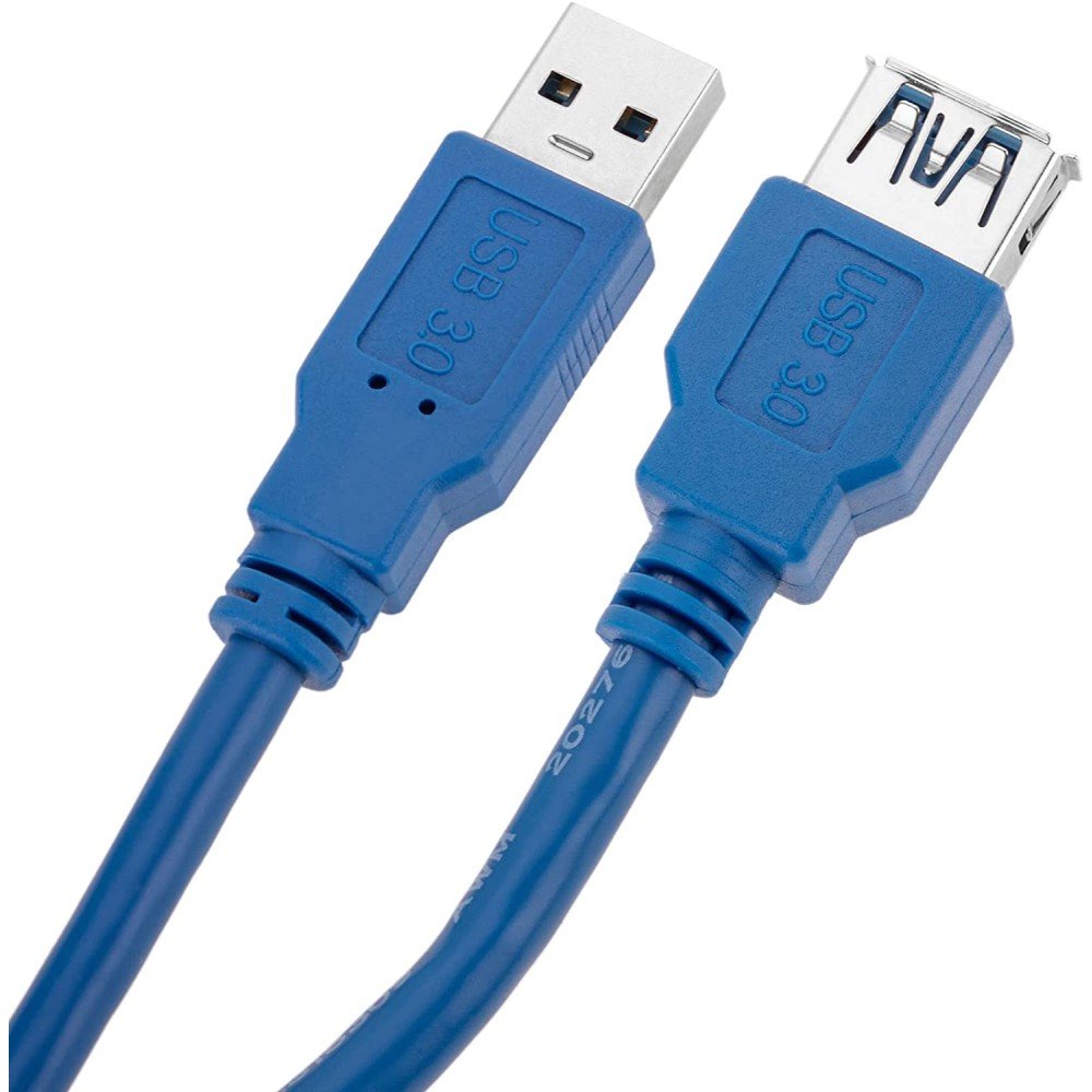 Techly 1.0m Usb 3.0 A M/F Cable Usb 1 M 3.2 Gen 1 (3.1 Gen 1) Usb A Azul