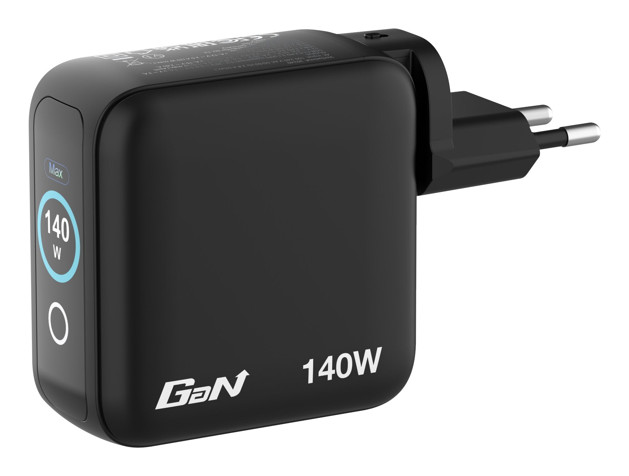 Cargador De Pared Universal Gan Para Viaje Verbatim Mini Gan Charger Con Pantalla 3xusb Tipo-C 1xusb 140w