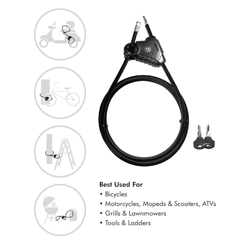 Logilink Sc0220 Candado Para Bicicleta Cable Antirrobo Negro 2 M