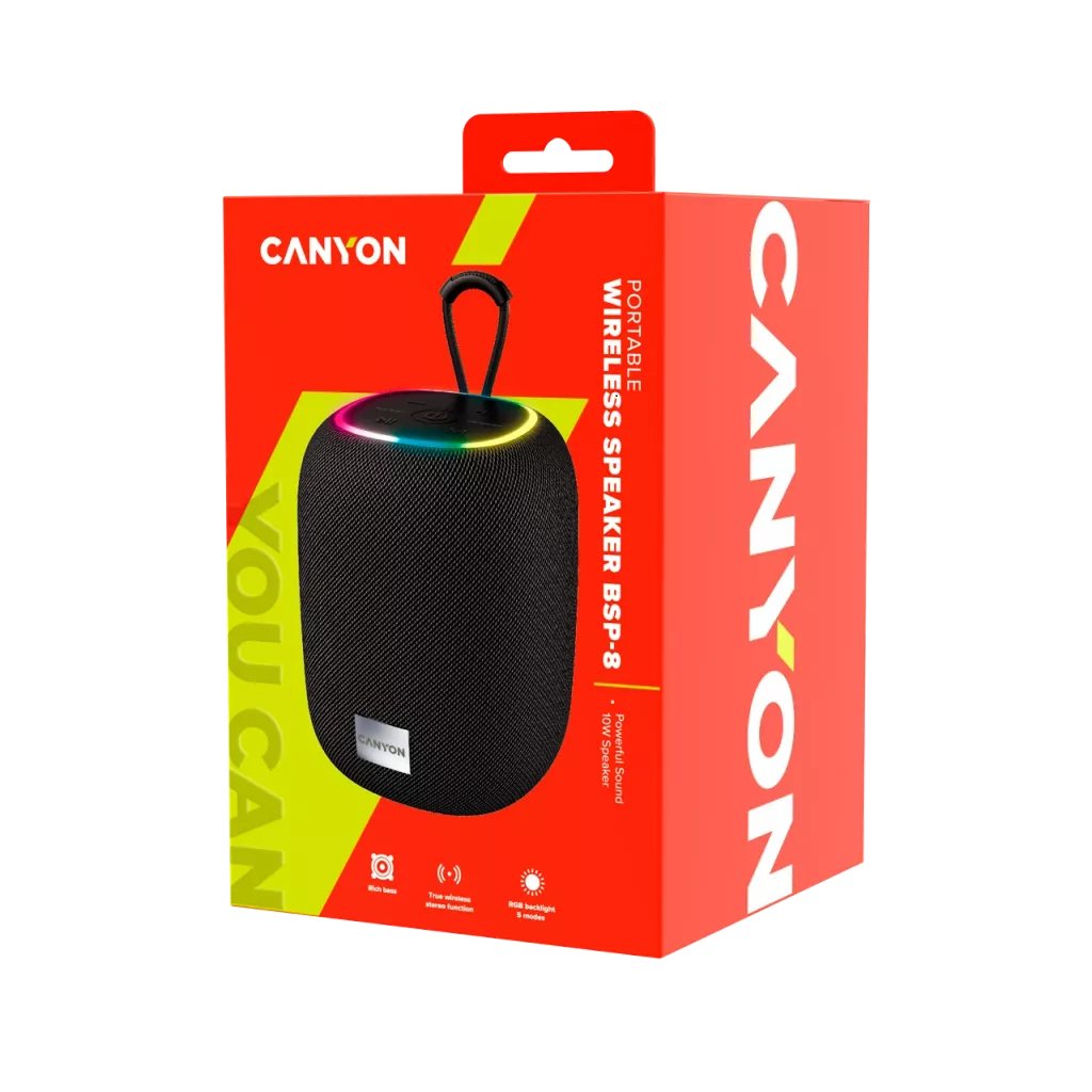 Canyon Bluetooth Speaker Bsp-8 Tf Reader Usb-C 10w Negro Retail