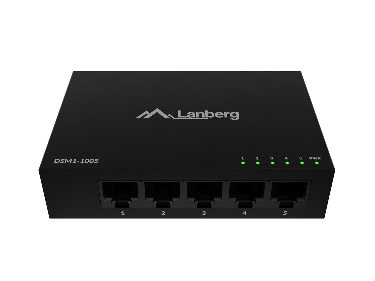 EAN 5901969447750 - Lanberg DSM1-1005 switch No administrado Gigabit Ethernet (10/100/1000) Escritorio Negro imagen 5