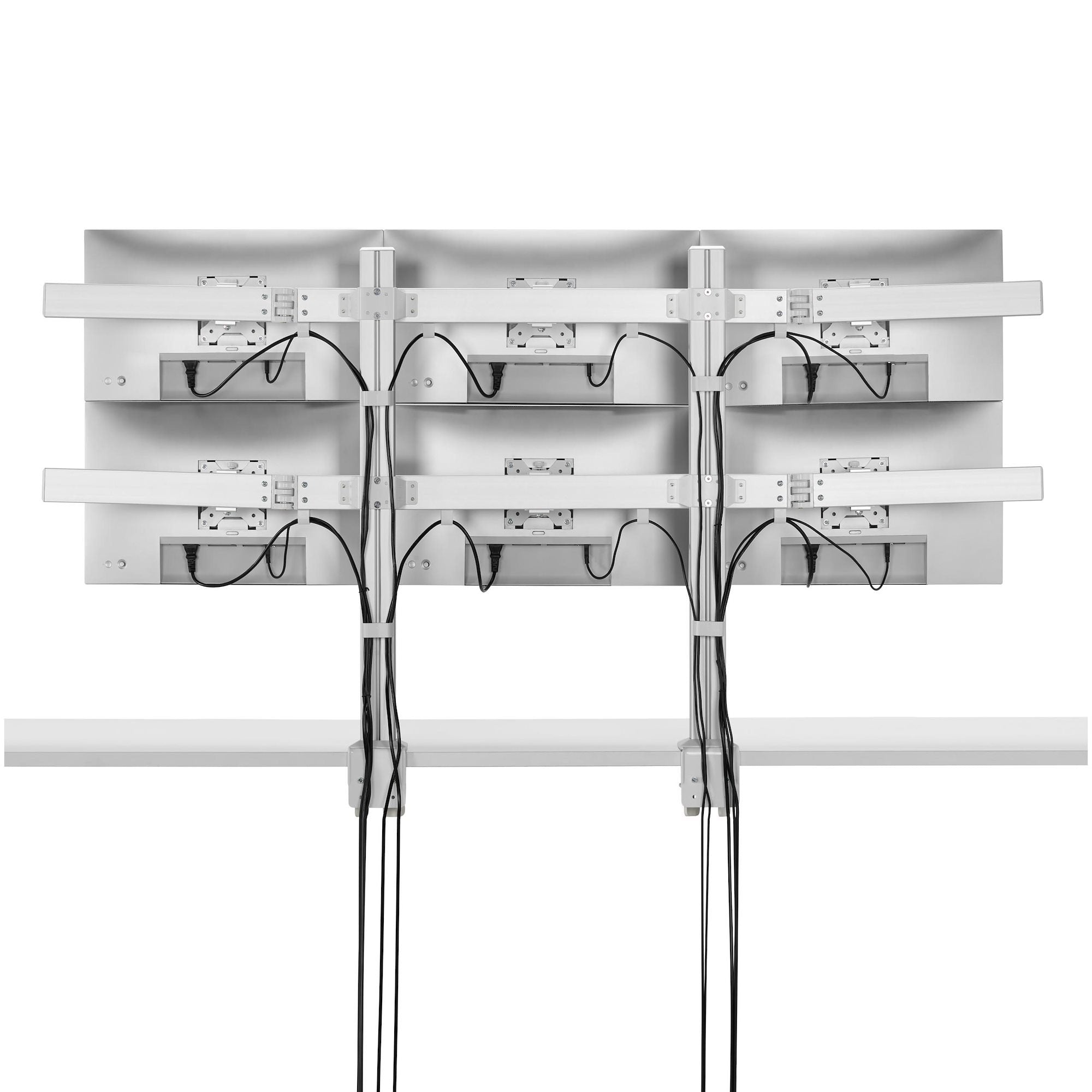 Startech.Com Six-Monitor Desk Mount W Crossbar, Up To 32 In Screens 17.6lb - Befestigungskit - Für 6 Lcd-Displays - Säule, Dual