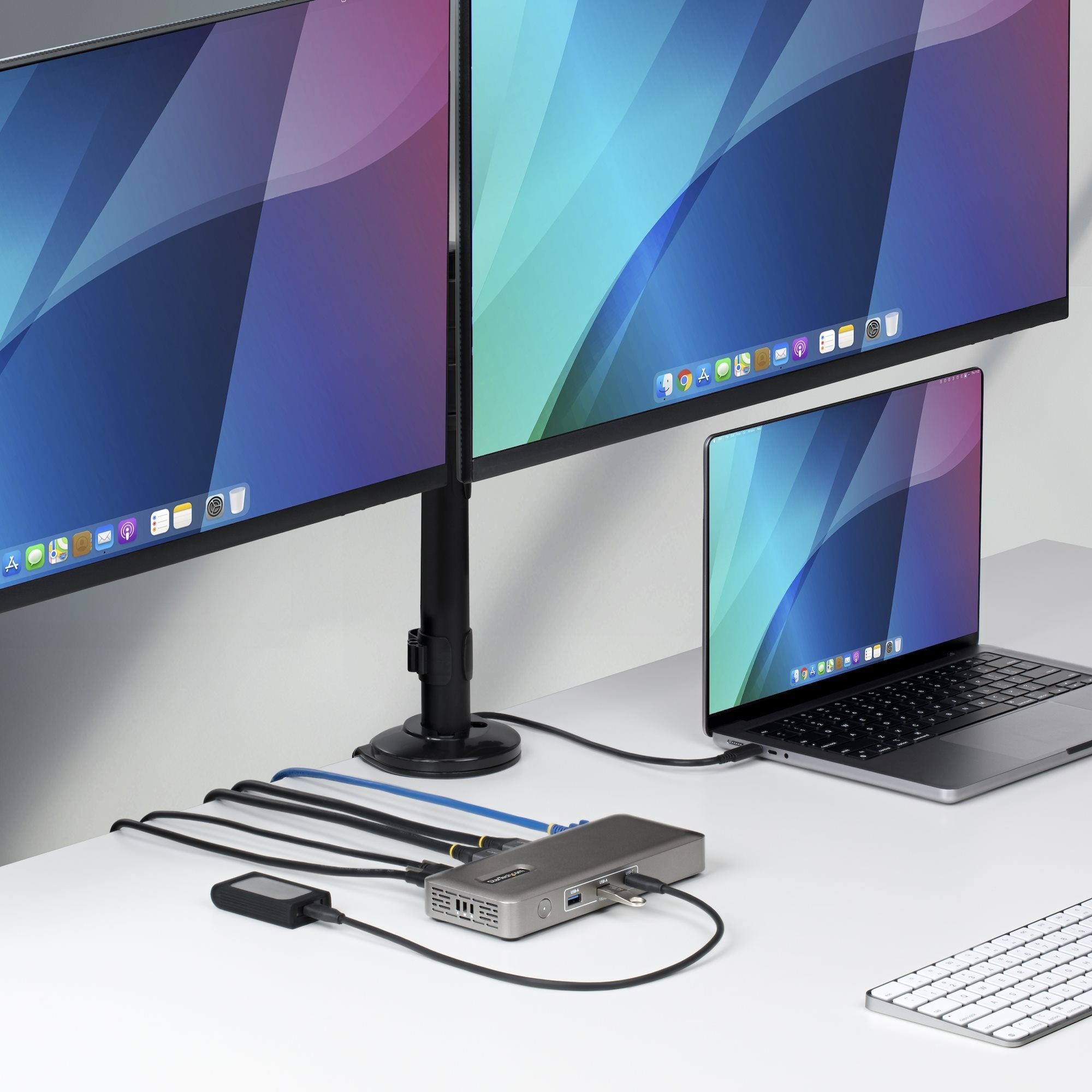 EAN 0065030921930 - StarTech.com 208UE-USB4-DOCK base para portátil y replicador de puertos Alámbrico Gris imagen 2