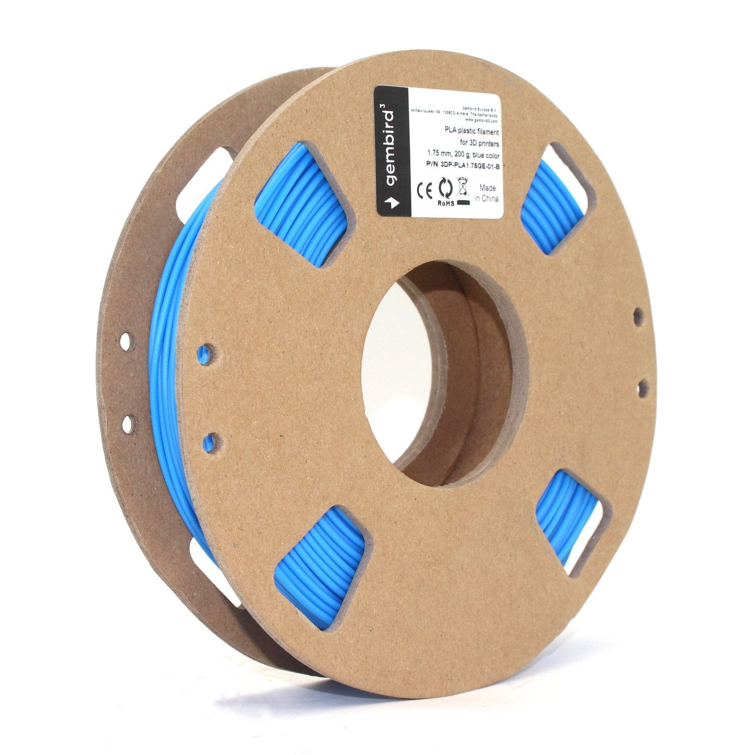 Filamento Gembird Pla 1,75mm 200g Azul 3dp-Pla1.75ge-01-B