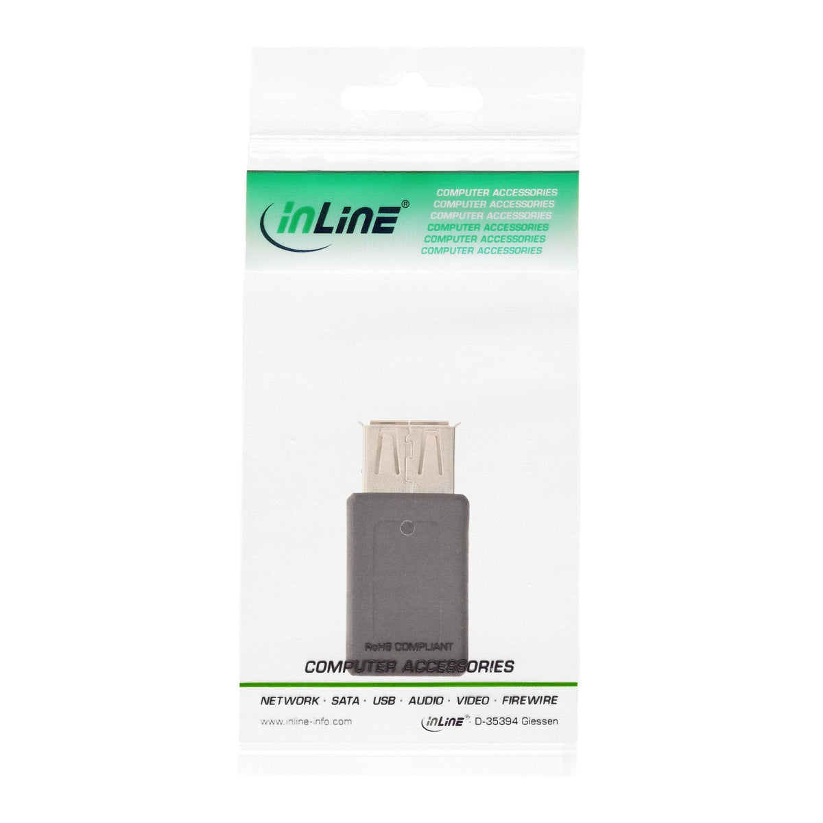 Adaptador Inline Micro-Usb, Usb A Hembra A Micro-Usb B Hembra