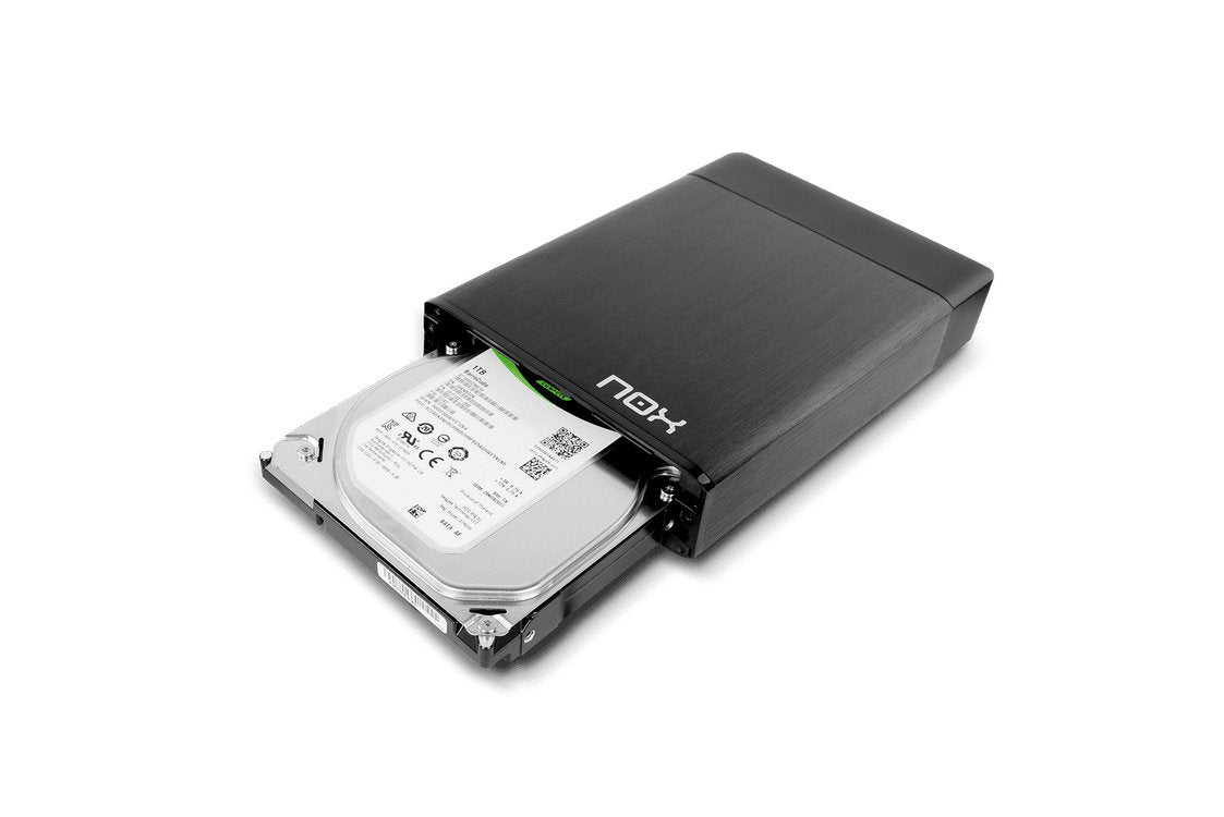 Nox Caja Externa 3.5" Usb 3.0 Lite 3.5 Negro Incluye Adaptador Corriente Nxlitehdd35