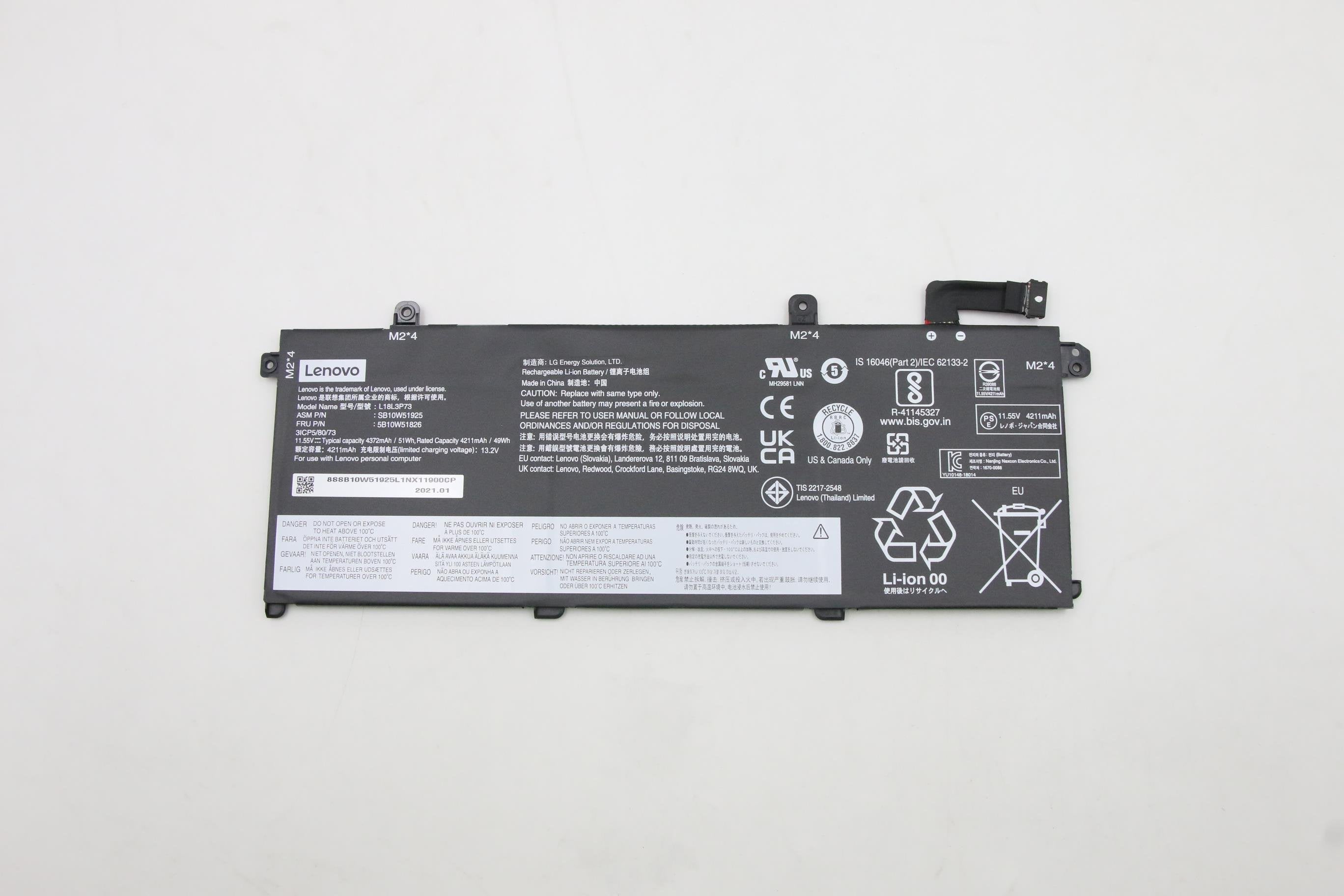 Internal, 3c, 50wh, Liion, Lgc - Warranty: 3m