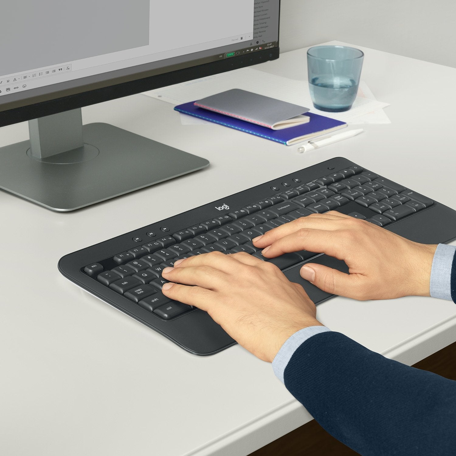 Logitech Mk540 Rf Wireless Azerty Belgisch Schwarz - Weiss