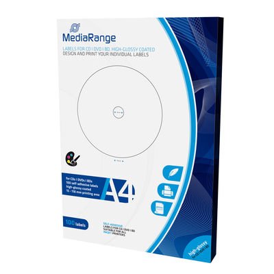 Mediarange Etiquetas Para Cd/Dvd/Bd 100er Pack