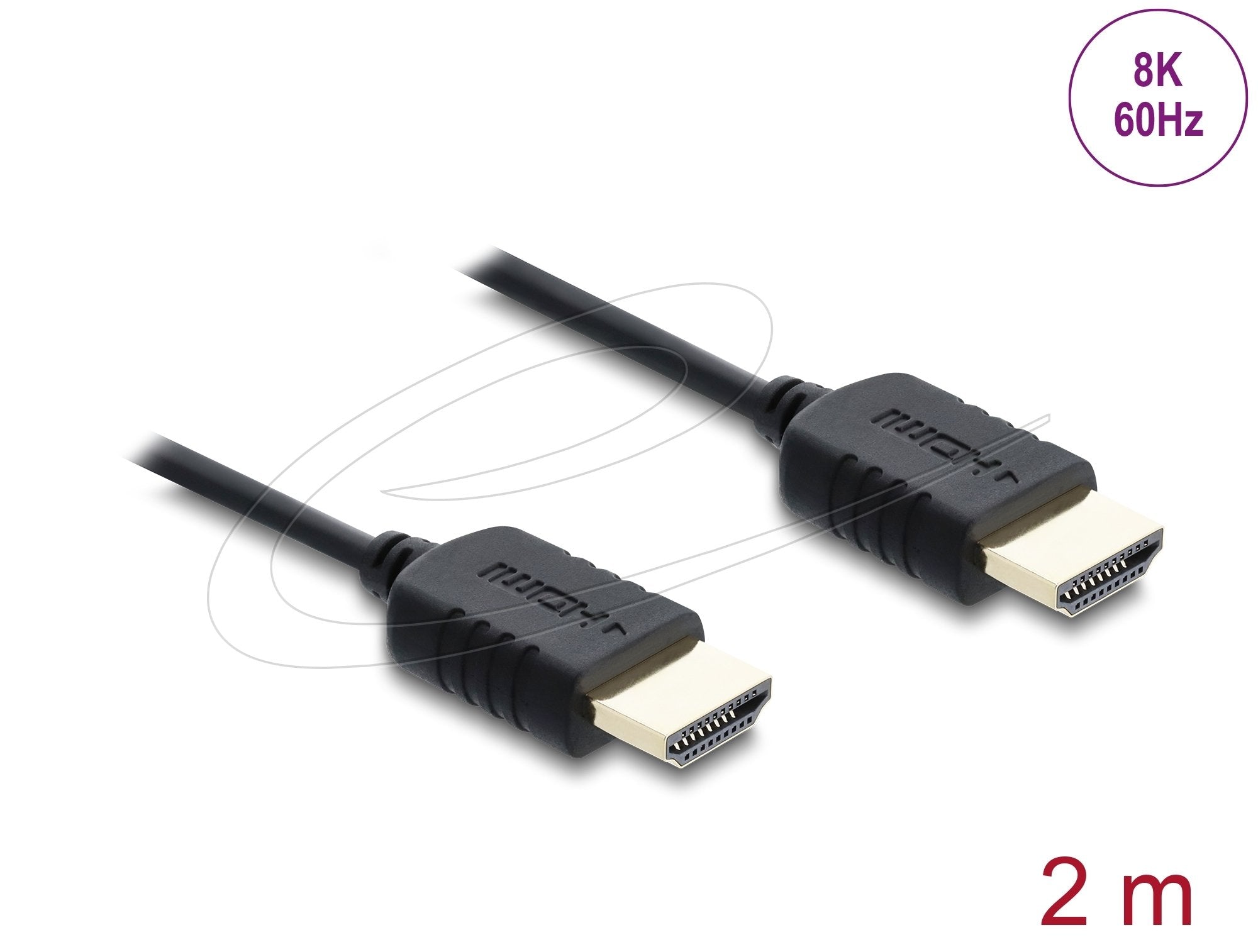 Delock Koaxiales High Speed Cable Hdmi 8k 60 Hz 48 Gbps Con Geflechtmantel 2 M