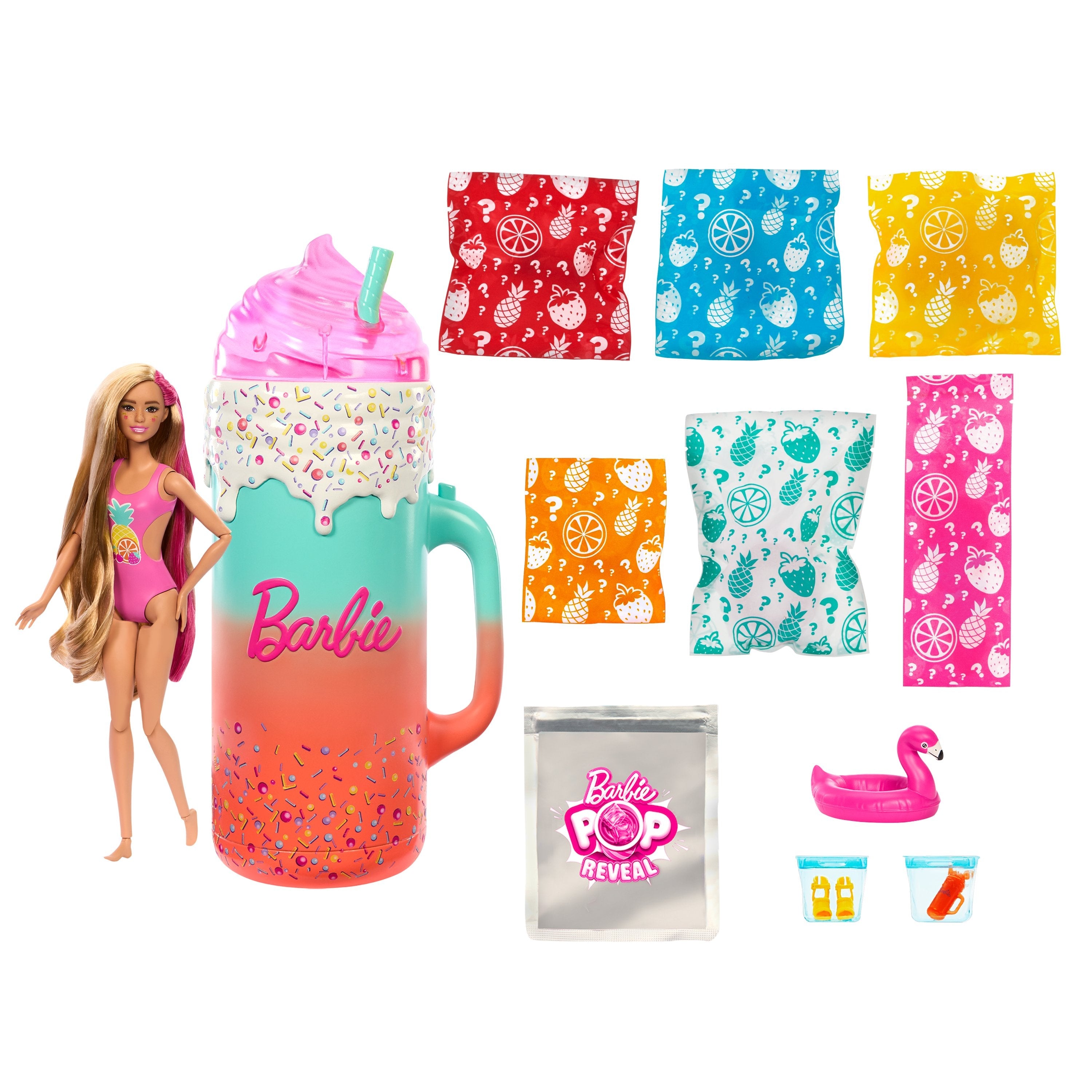 Muñeca Mattel Barbie Pop! Set De Regalo Reveal Fruit Series: Batido Tropical