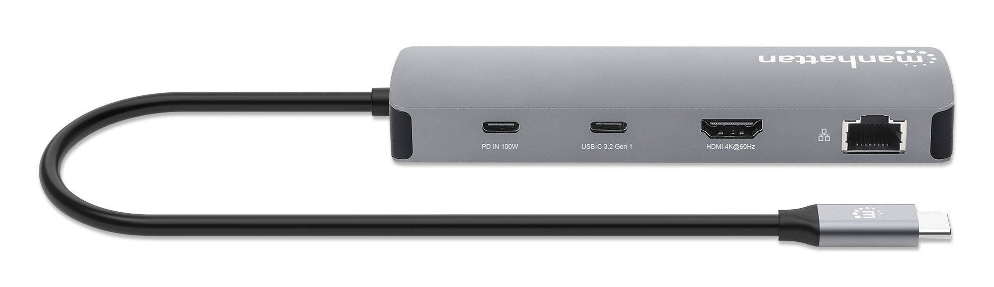 Manhattan Usb-C Pd A Hdmi 9-In-1 4k Dockingmation Gris