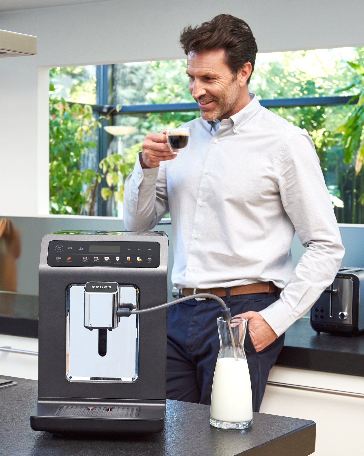 Krups Evidence Ea895n10 Cafetera Eléctrica Totalmente Automática Máquina Espresso 2,3 L