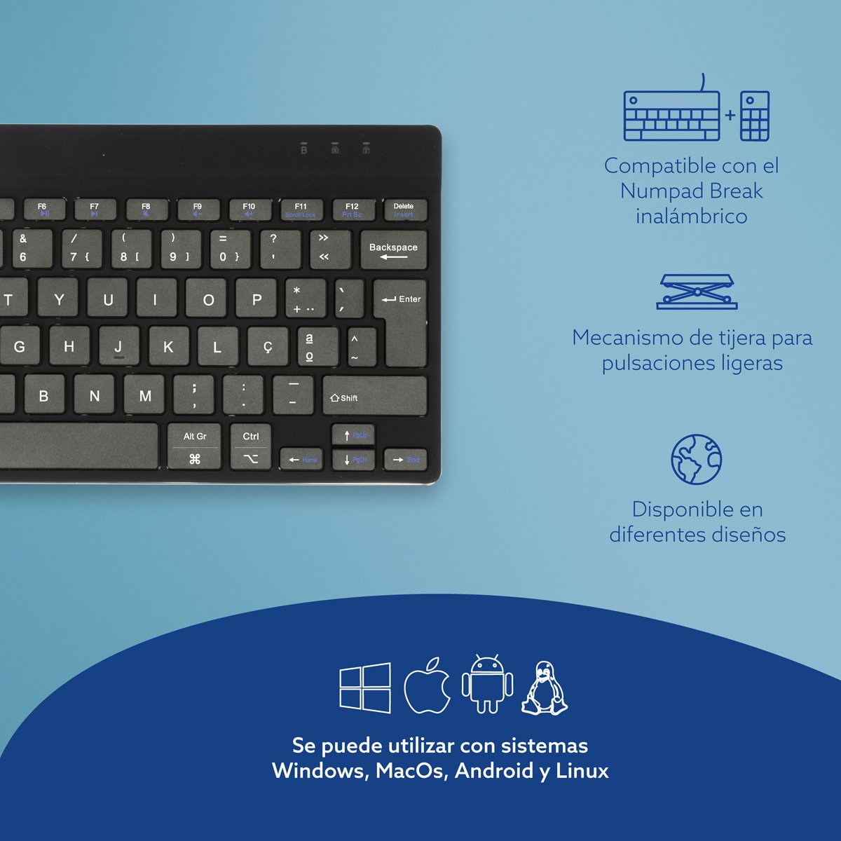 EAN 8719274492351 - R-Go Tools RGOCOPTWLBL teclado Universal Portugués imagen 12
