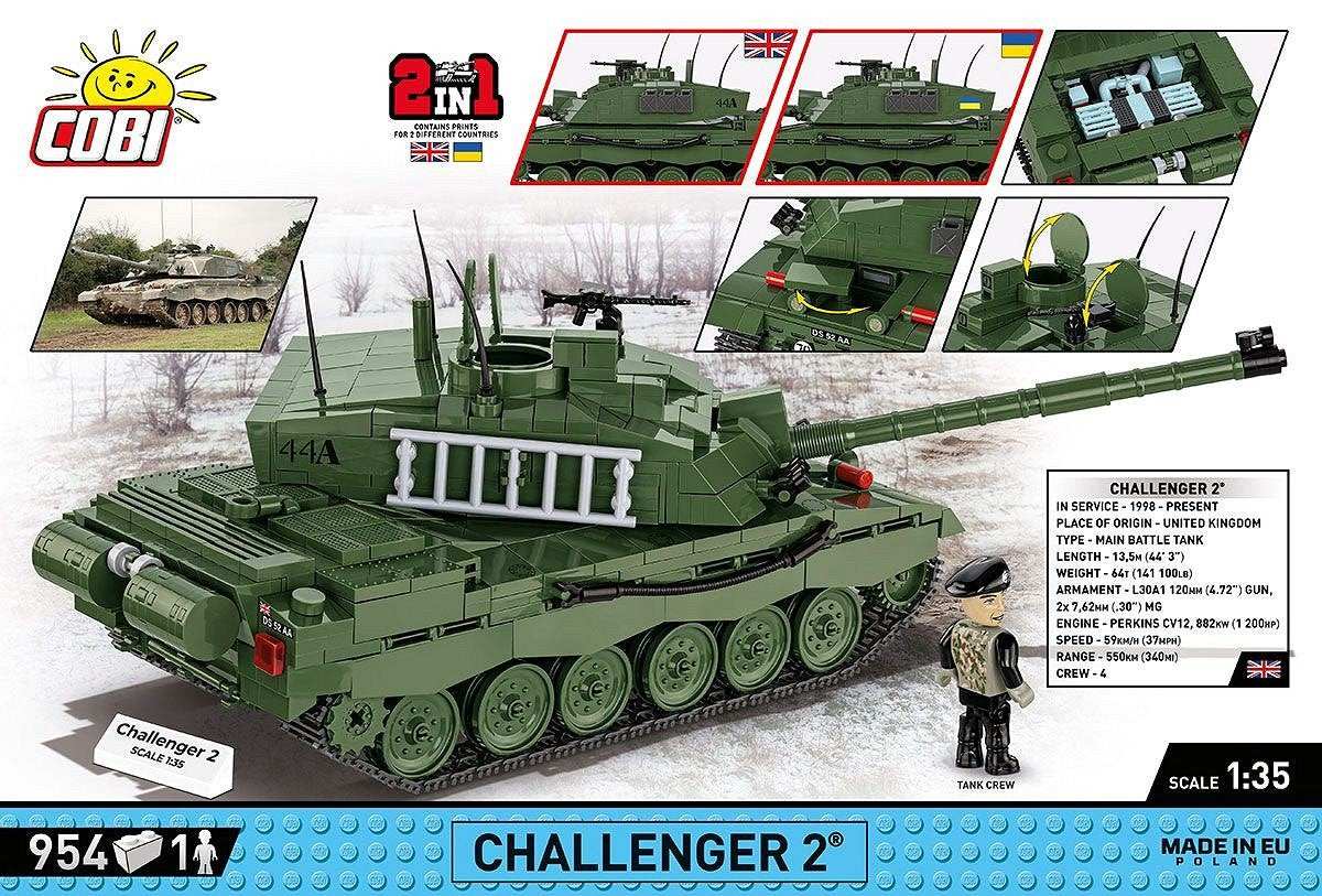 Cobi Blocks Challenger 2 954 Blocks