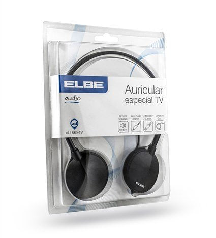 EAN 8435141904825 - ELBE AU-889-TV auricular y casco Auriculares Alámbrico Diadema Música Negro imagen 5